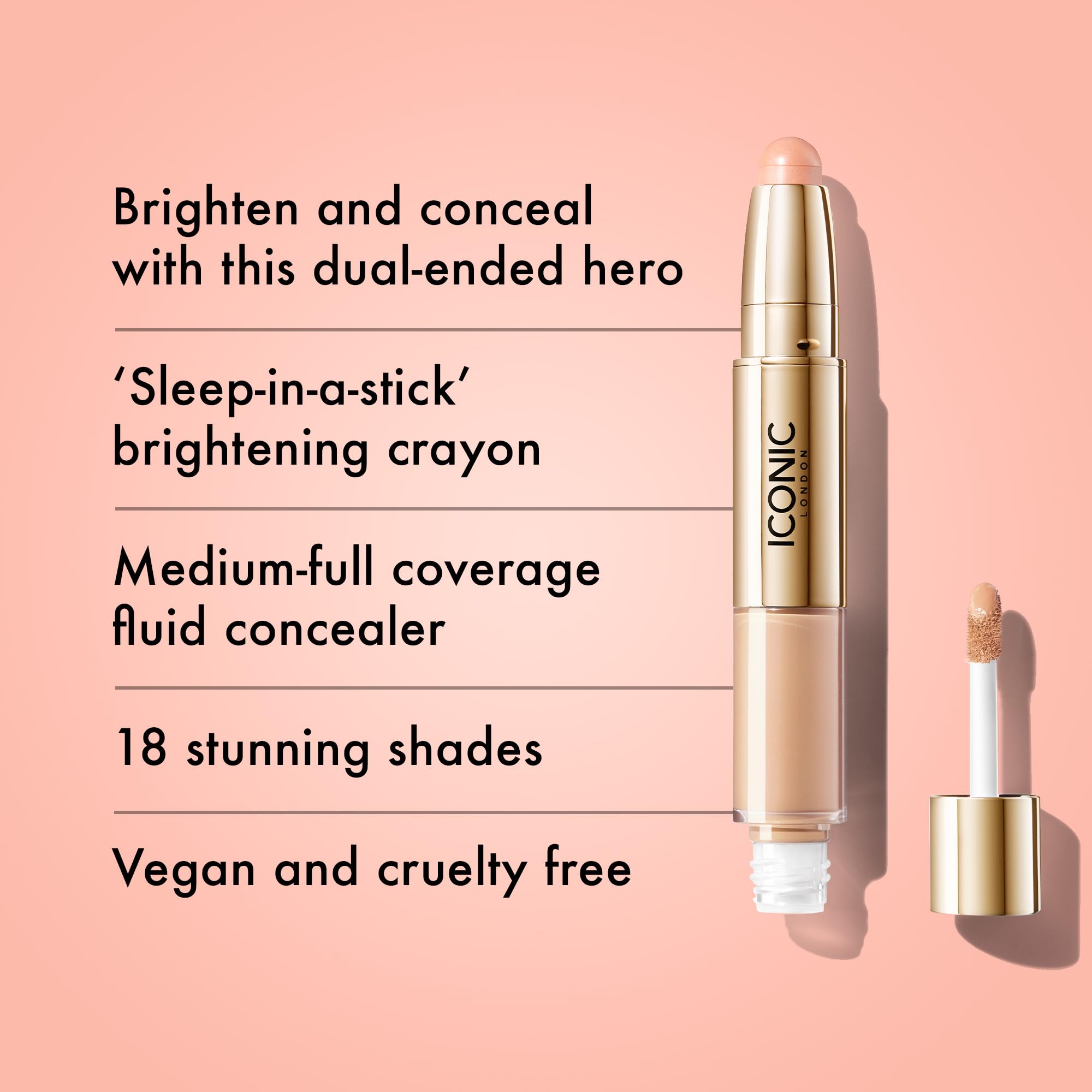 Foto 3 pulgar | Corrector Iconic London Radiant Duo Creamy Liquid + Crayón - Venta Internacional.