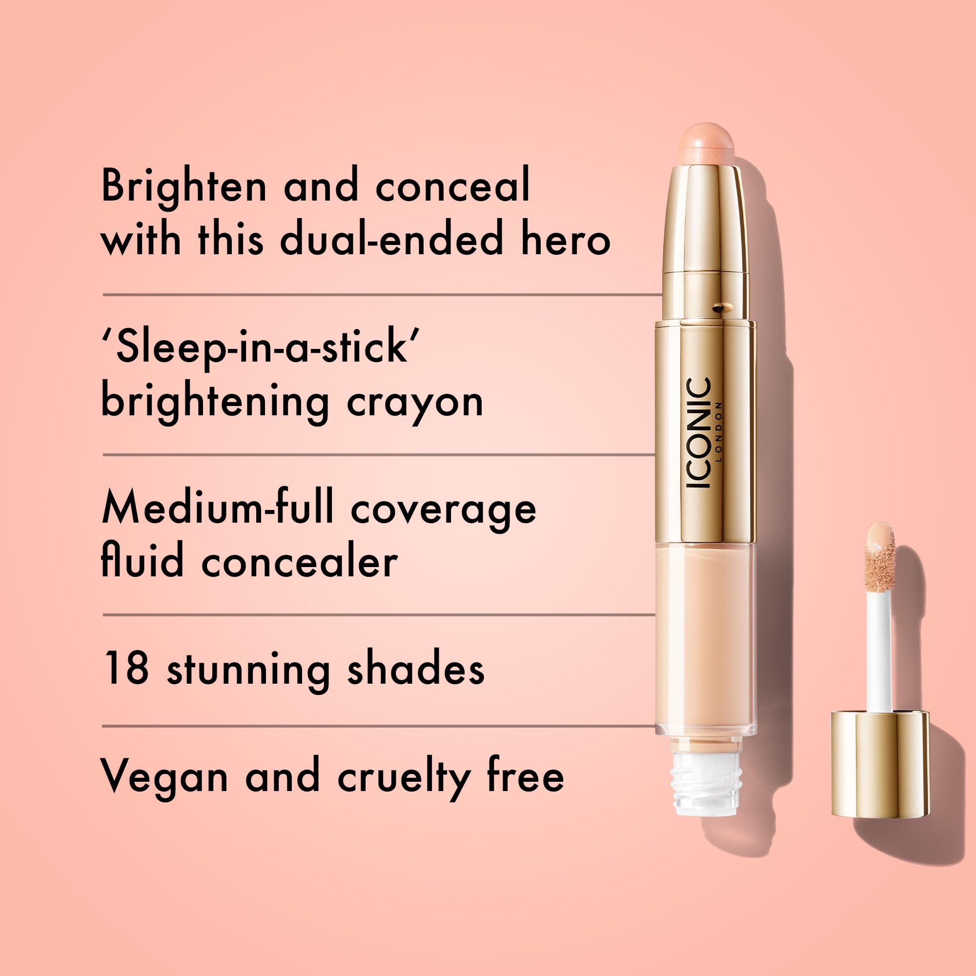 Foto 3 pulgar | Corrector Iconic London Radiant Duo Creamy Liquid + Crayón - Venta Internacional.