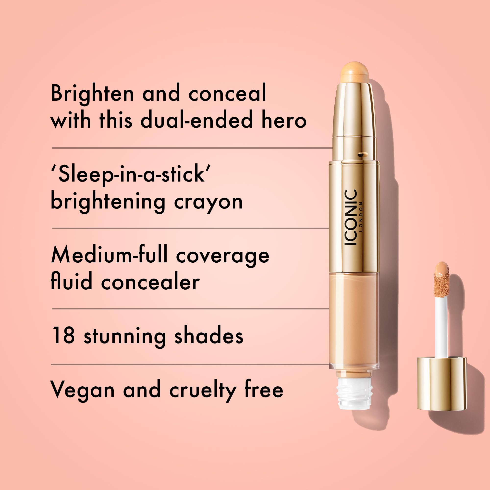 Foto 3 pulgar | Corrector Iconic London Radiant Duo Creamy Liquid + Crayón - Venta Internacional.