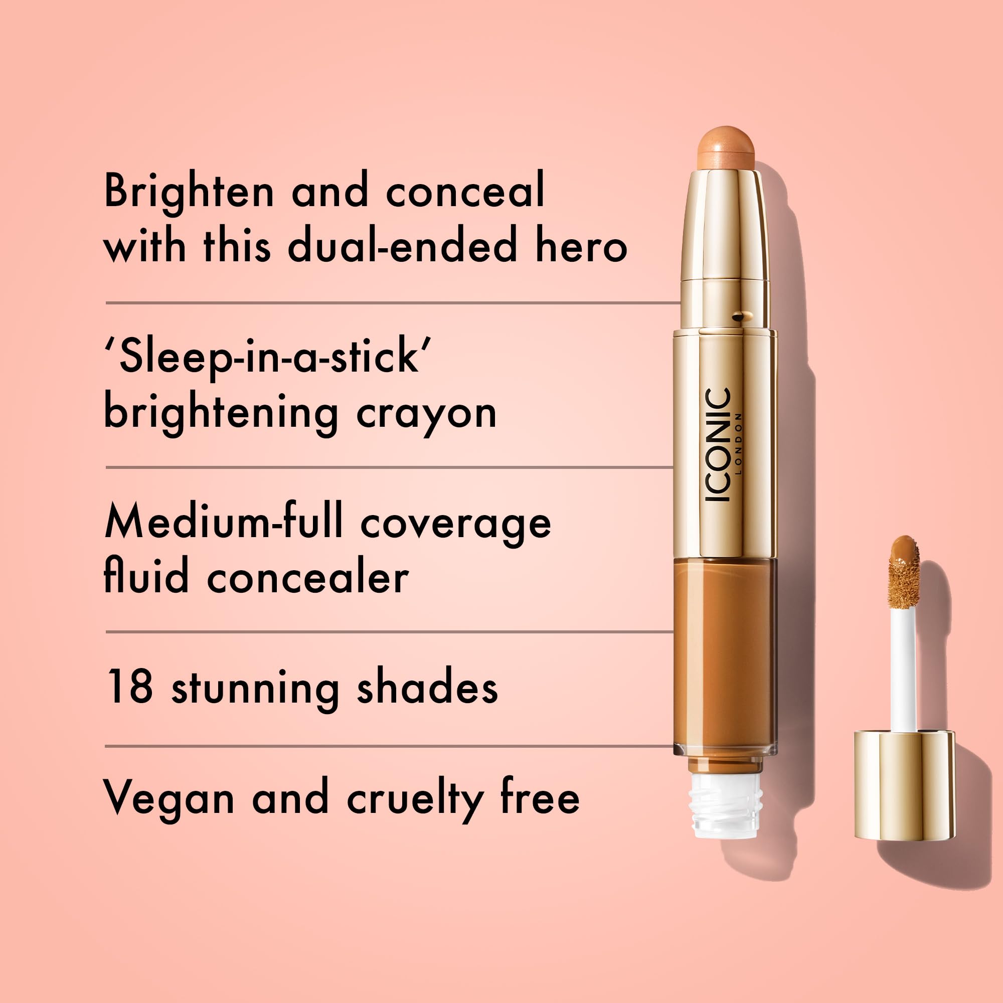 Foto 3 pulgar | Corrector Iconic London Radiant Golden Deep, 2,5 Ml, Vegano - Venta Internacional.