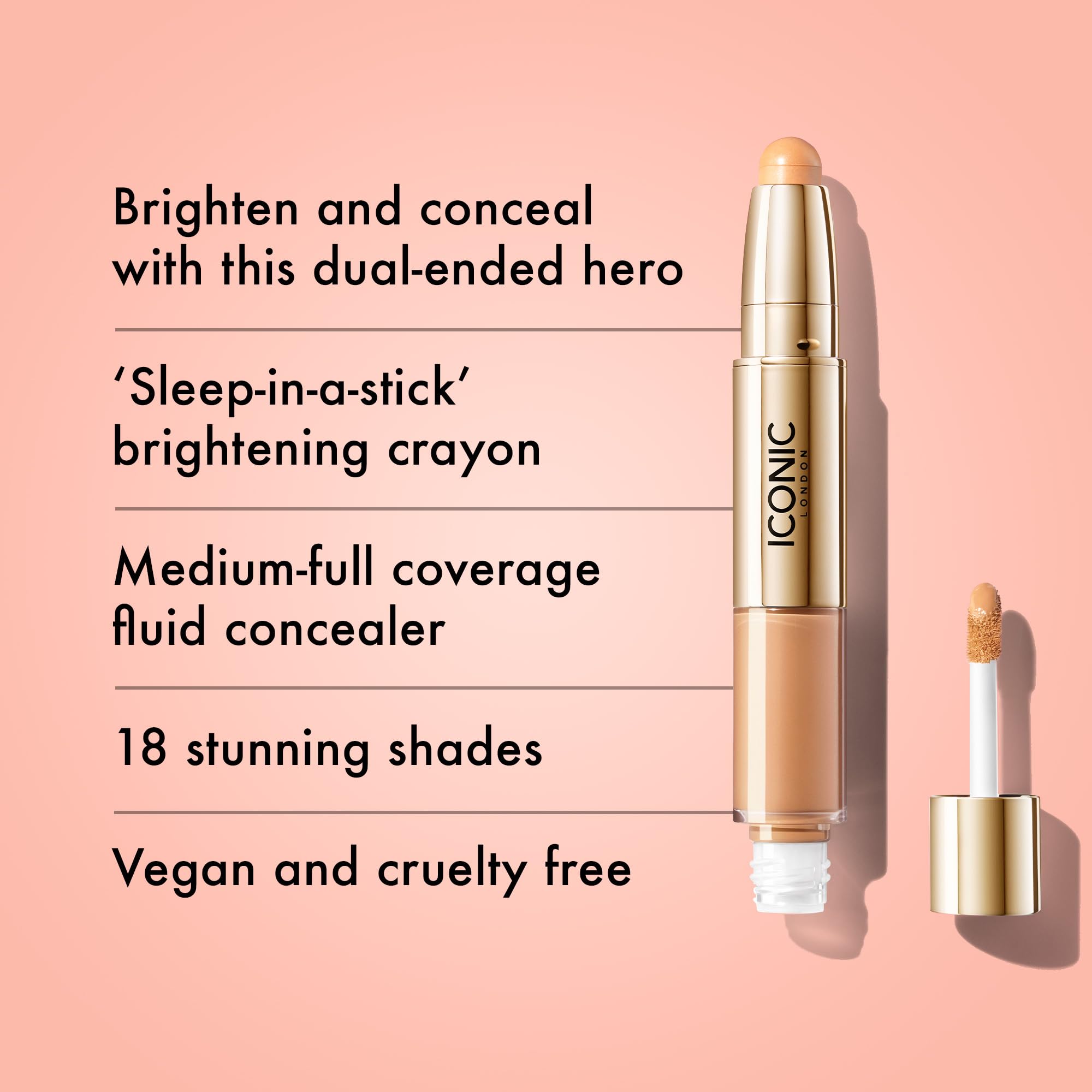 Foto 3 pulgar | Corrector Iconic London Radiant Duo Creamy Liquid + Crayón - Venta Internacional.