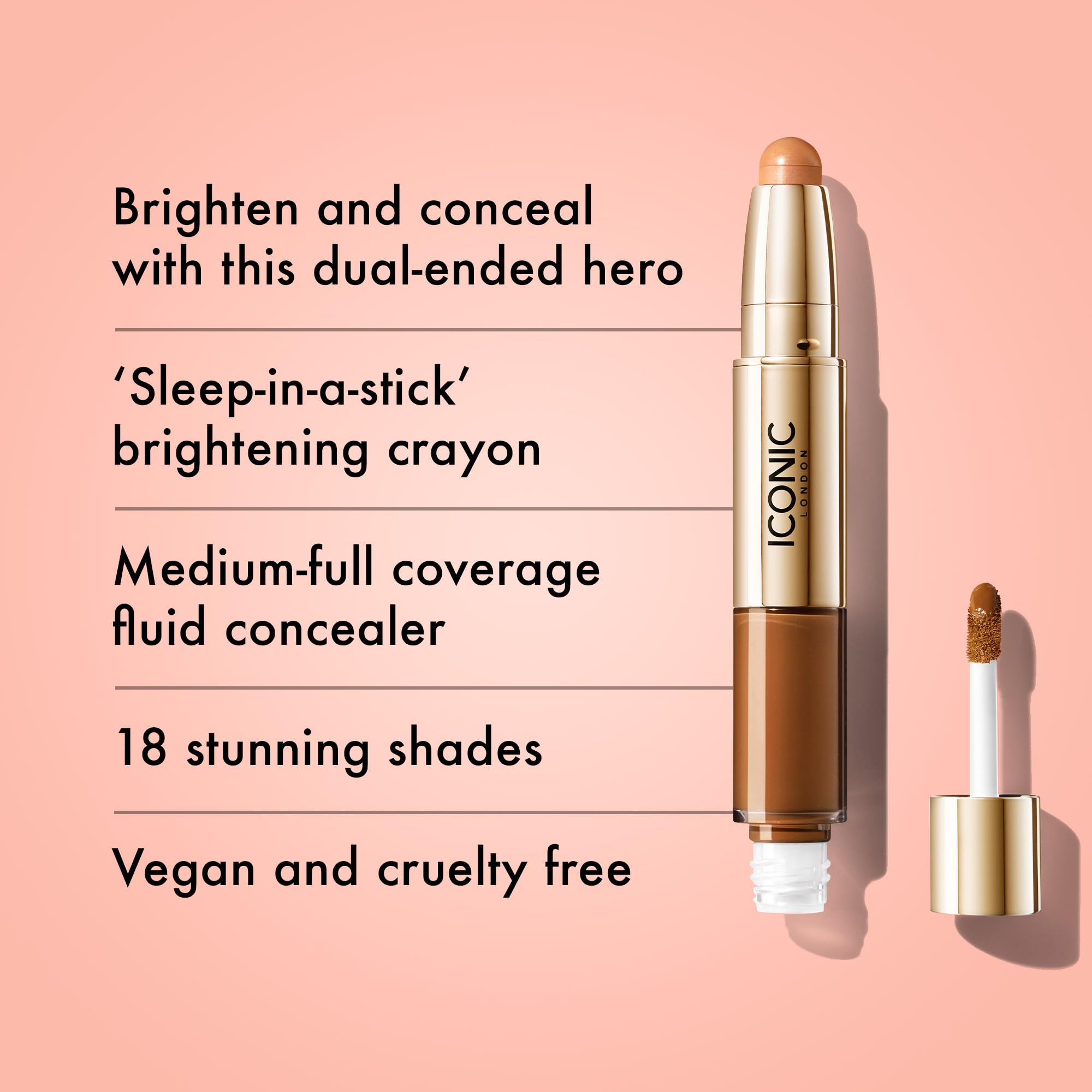 Foto 3 pulgar | Corrector Iconic London Radiant Creamy Liquid + Crayon Vegan - Venta Internacional.