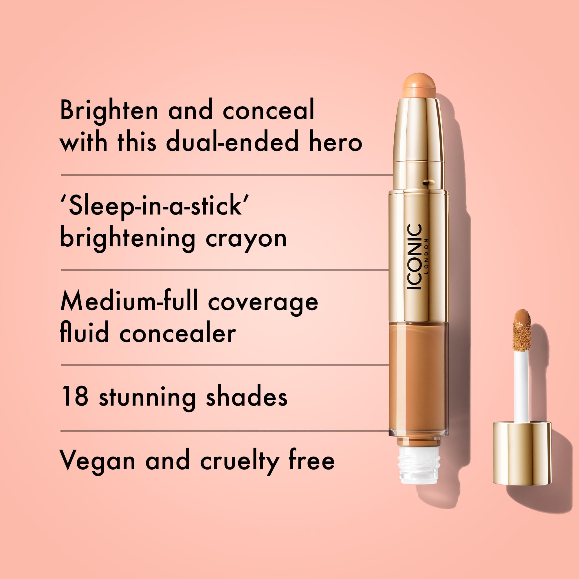 Foto 3 pulgar | Corrector Iconic London Radiant Duo Creamy Liquid + Crayón - Venta Internacional.