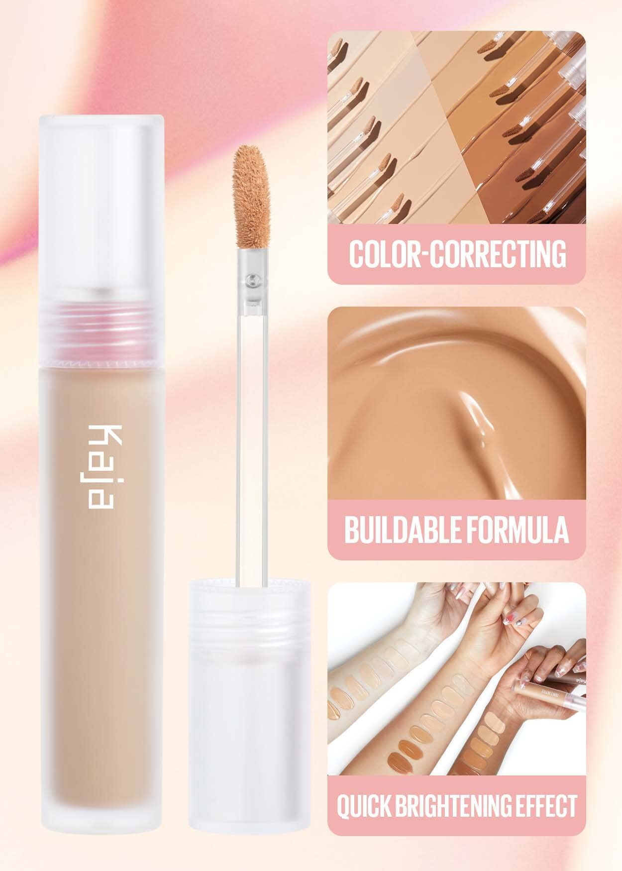 Foto 3 pulgar | Corrector Kaja Don't Settle 05 Fortune Cookie, 6 Ml, Aqua Ceramide - Venta Internacional.