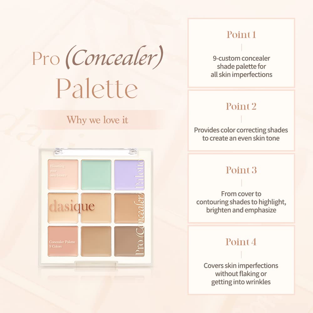 Foto 7 pulgar | Paleta Correctora Dasique Pro 02 Maquillaje Vegano De Cobertura Media - Venta Internacional.