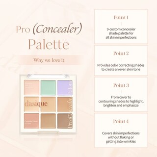 Foto 6 | Paleta Correctora Dasique Pro 02 Maquillaje Vegano De Cobertura Media - Venta Internacional.