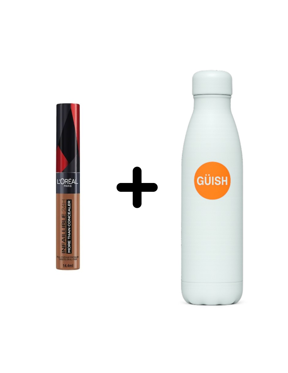 Corrector Infaillible More Than Concealer Tono 338 Honey L'oréal Paris + Termo Güish Gratis