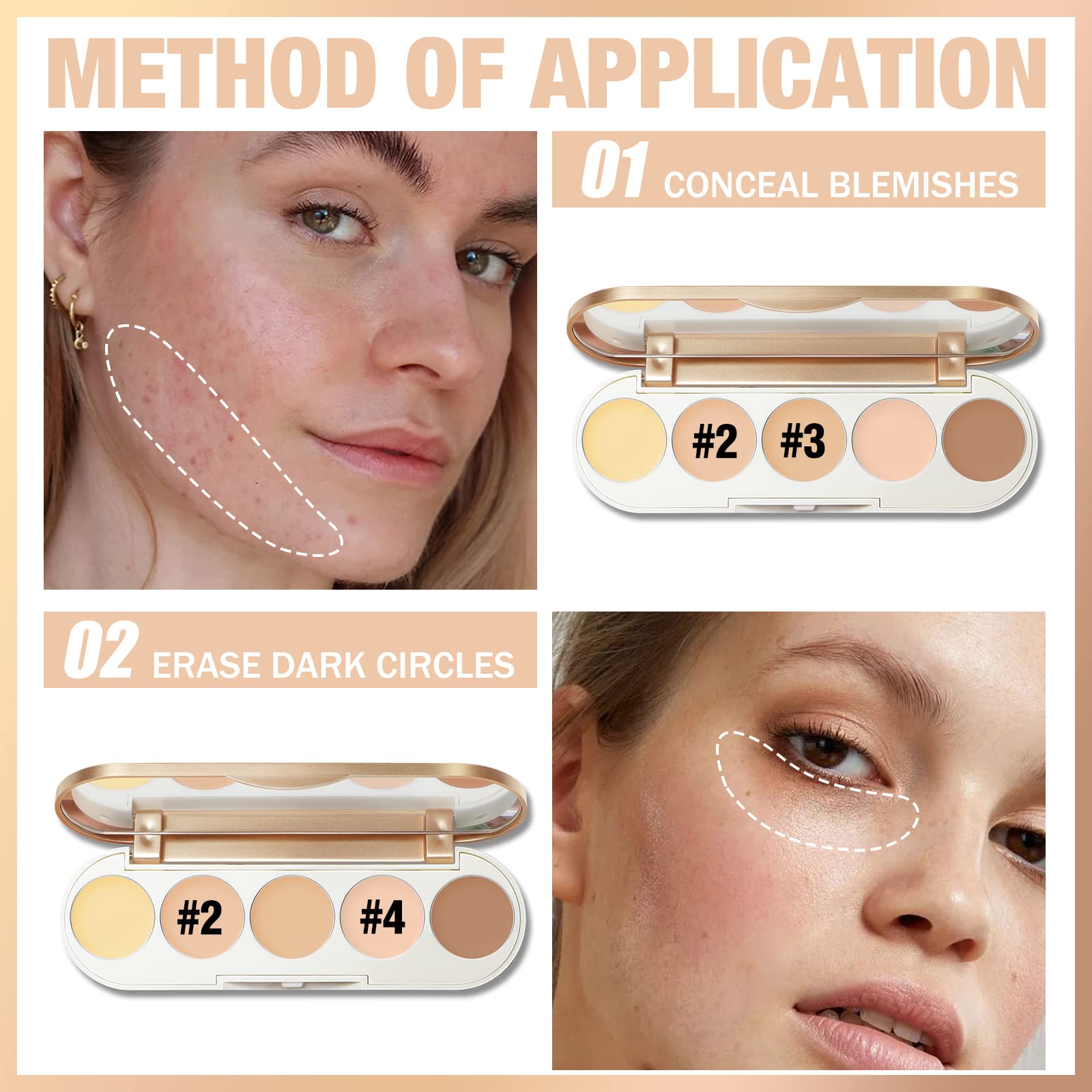 Foto 6 pulgar | Paleta Correctora Focallure #goldenage 5 En 1 Multiusos Ne01 - Venta Internacional.