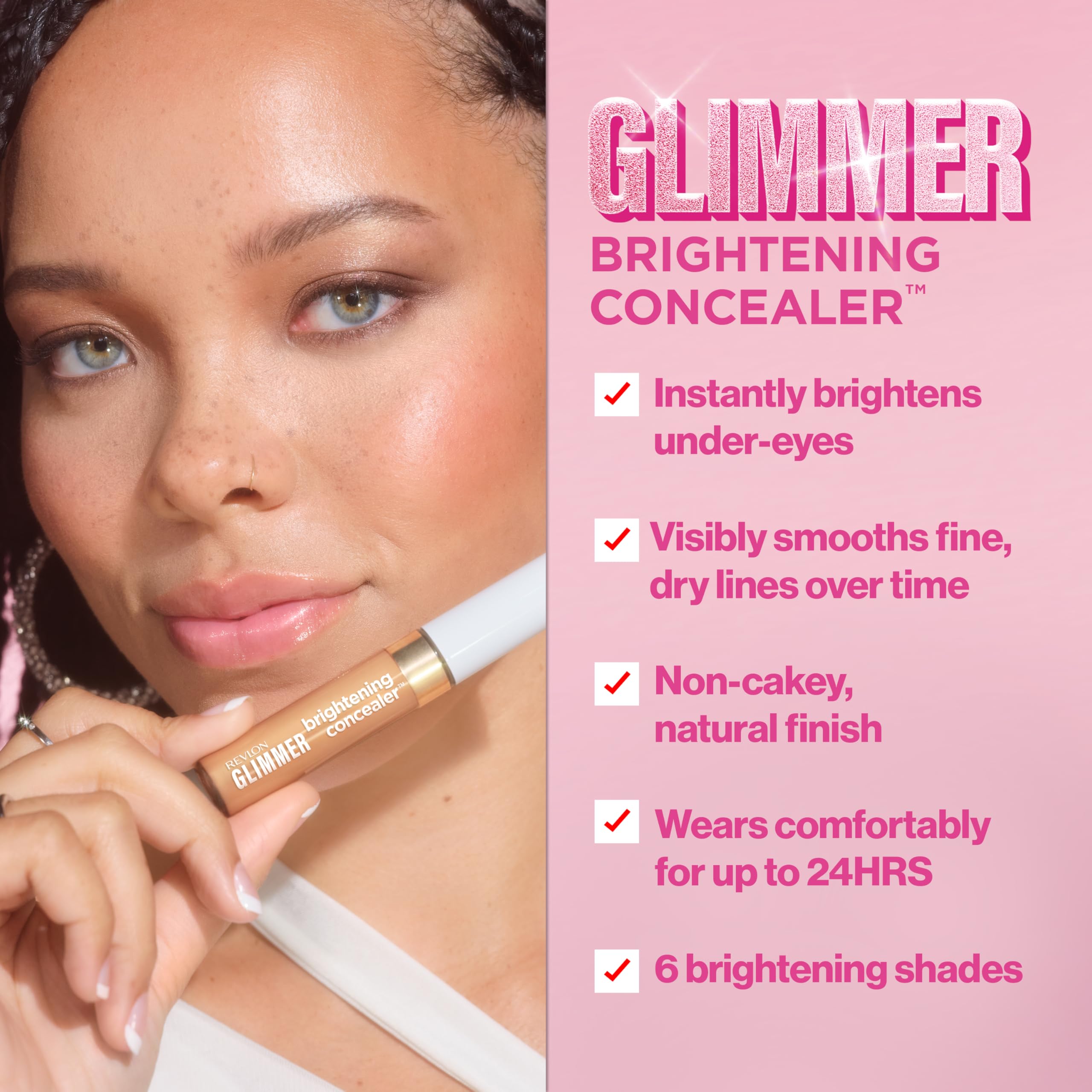 Foto 3 | Corrector Revlon Glimmer Brightening, 8,5 Ml, Con Cafeína Y Vitamina C - Venta Internacional.