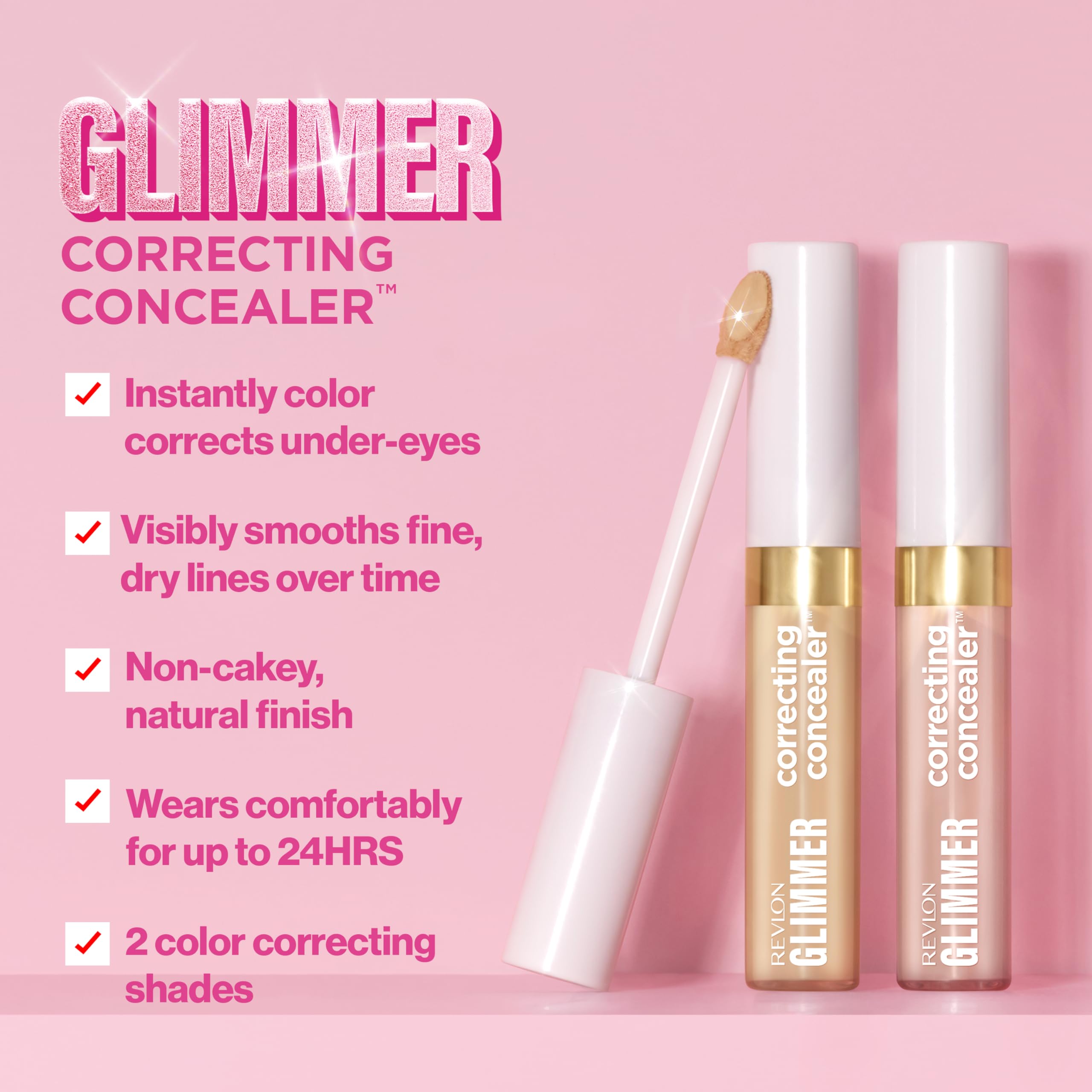 Foto 2 | Corrector Revlon Glimmer Correcting 105, 9 Ml, Con Cafeína Y Vitamina C - Venta Internacional.