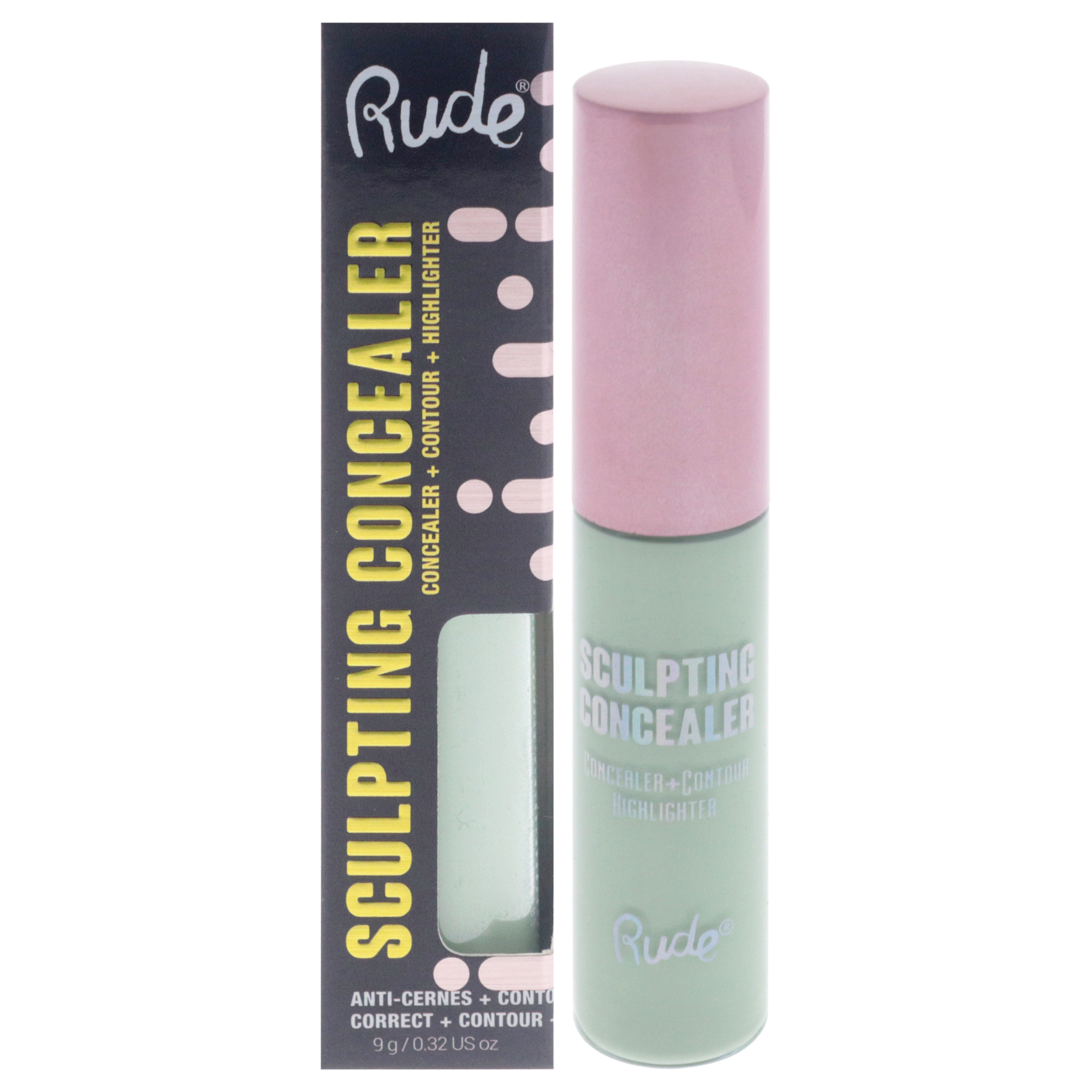 Corrector Rude Cosmetics Sculpting  Cobertura Media  9 Ml  Verde - Venta Internacional.