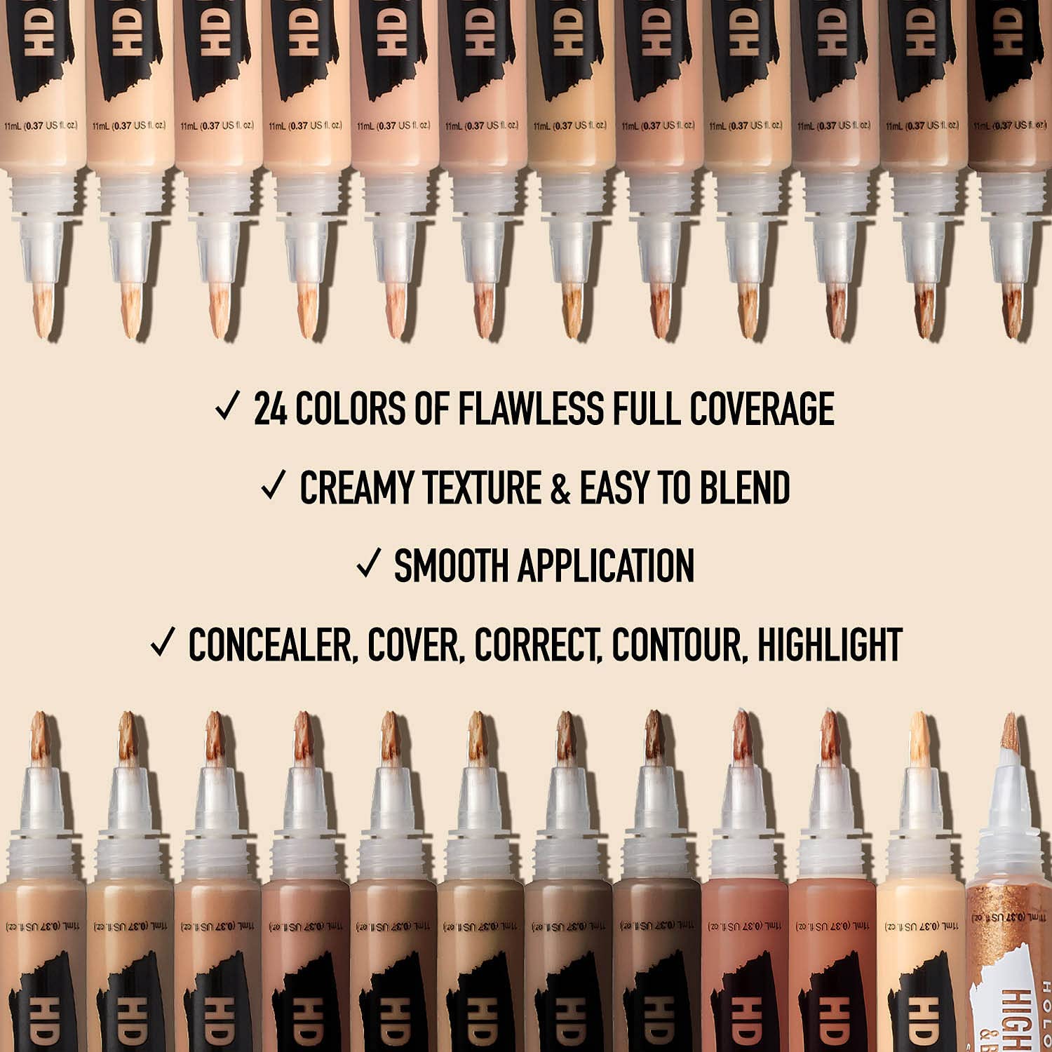 Foto 3 | Corrector Y Base Ruby Kisses Hd Flawless Chestnut - Venta Internacional.