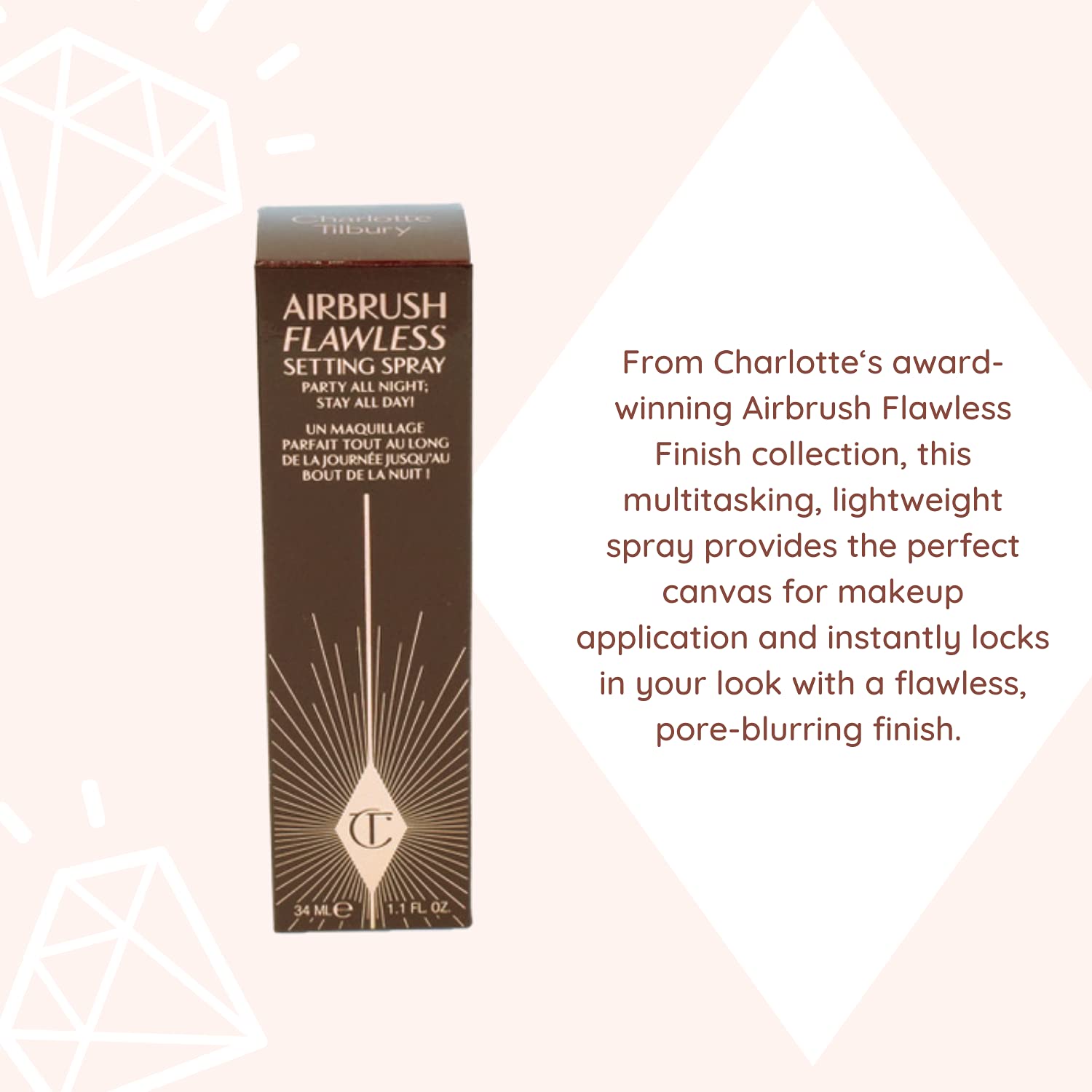 Foto 4 | Aerosol Fijador Charlotte Tilbury Airbrush Flawless, 34 Ml, Rojo - Venta Internacional.