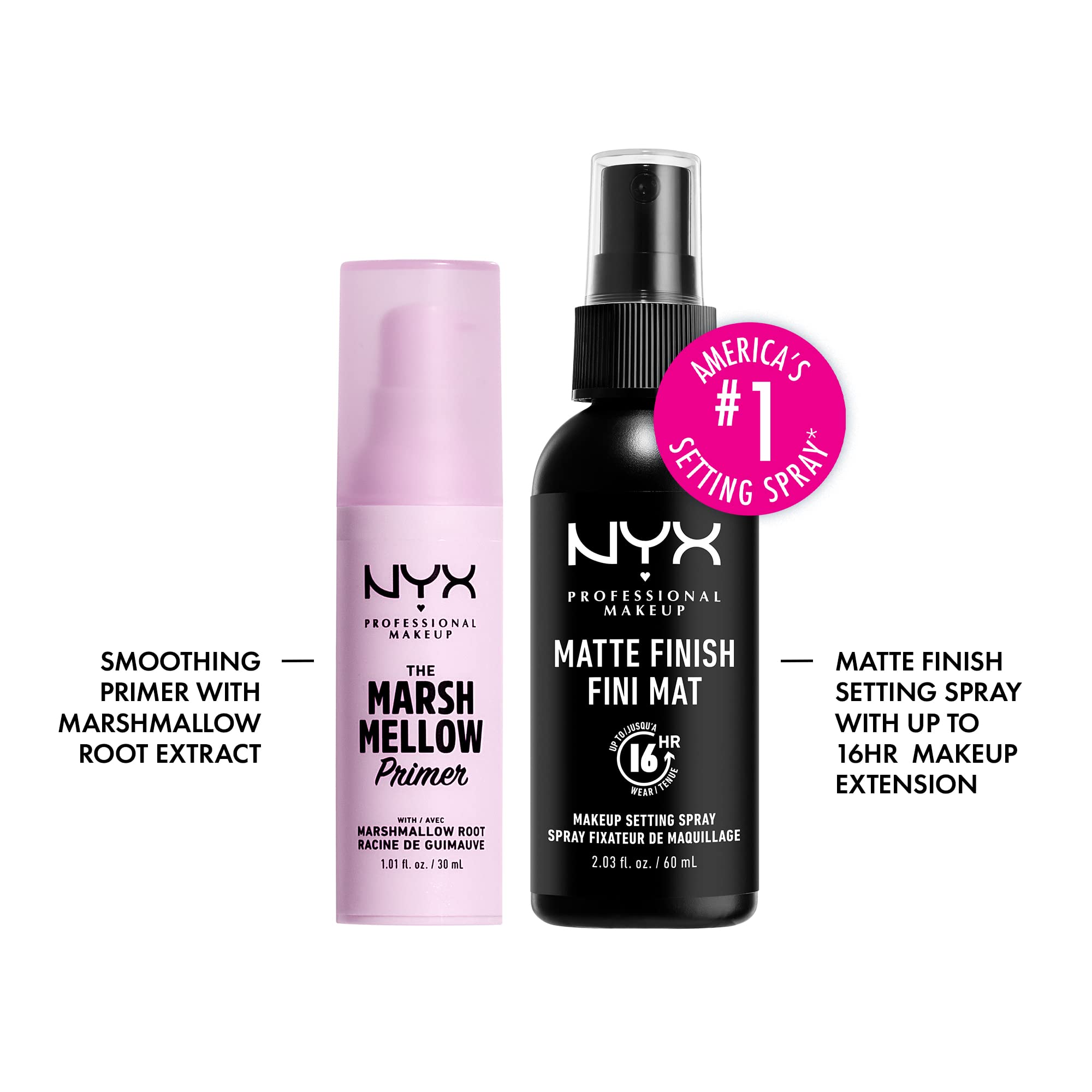 Foto 3 pulgar | Set De Maquillaje Nyx Professional Marshmellow Primer + Spray X2 - Venta Internacional.