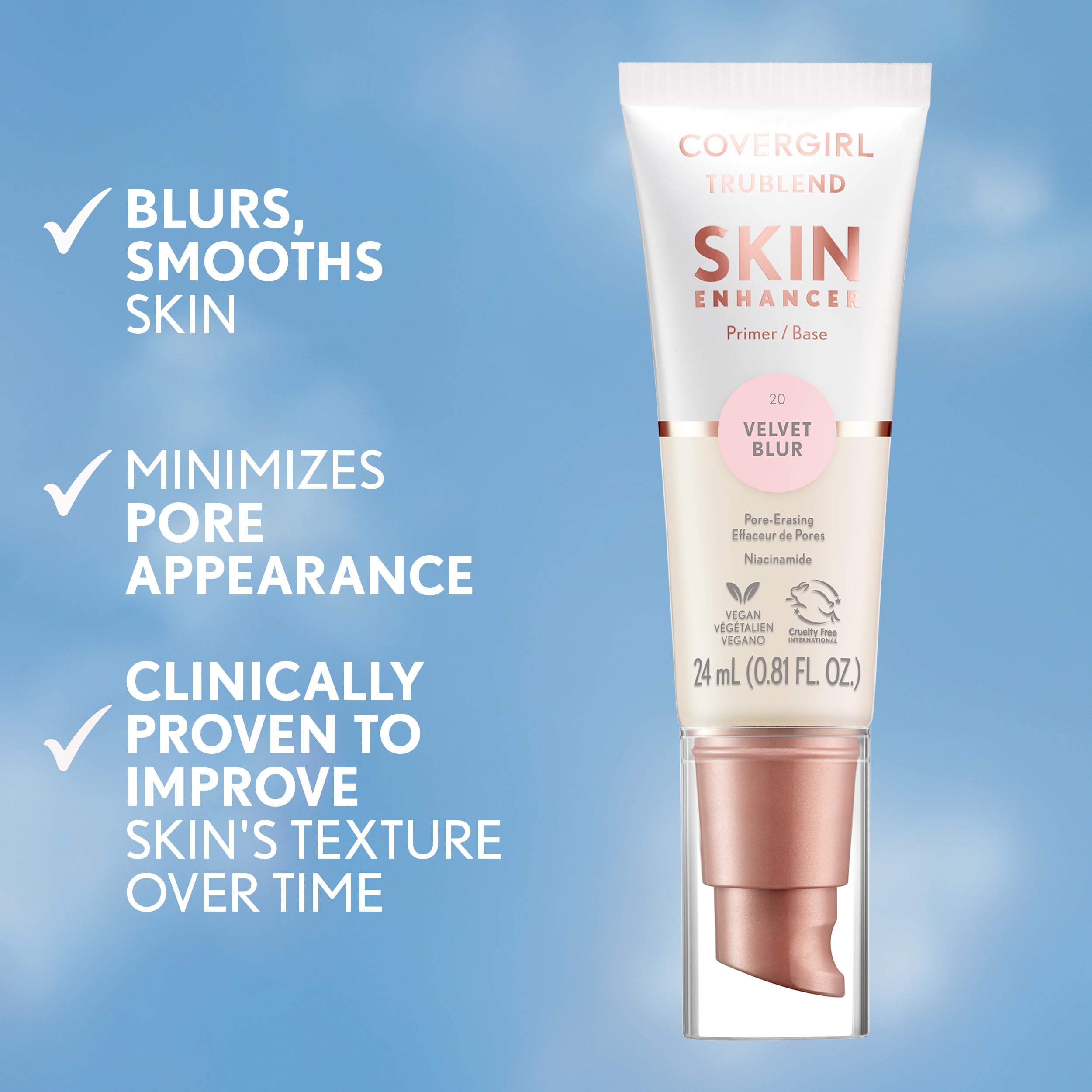 Foto 6 pulgar | Primer Covergirl Trublend Skin Enhancer Velvet Blur 24 Ml - Venta Internacional.