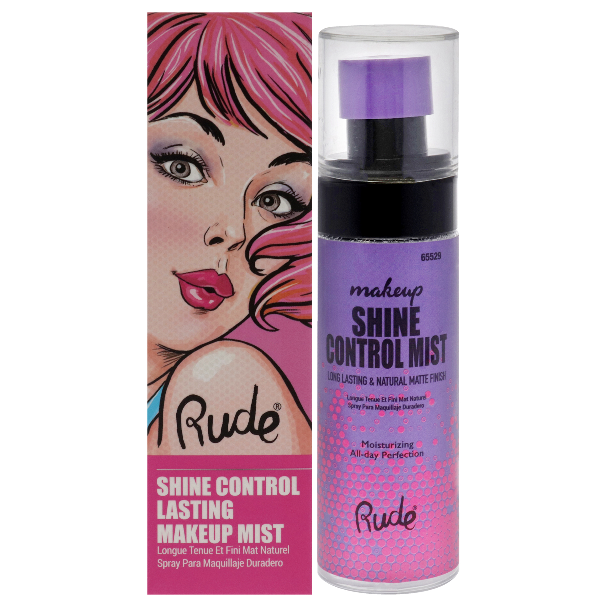 Foto 2 pulgar | Bruma De Maquillaje Rude Cosmetics Shine Control De Larga Duración Para Mujer - Venta Internacional.