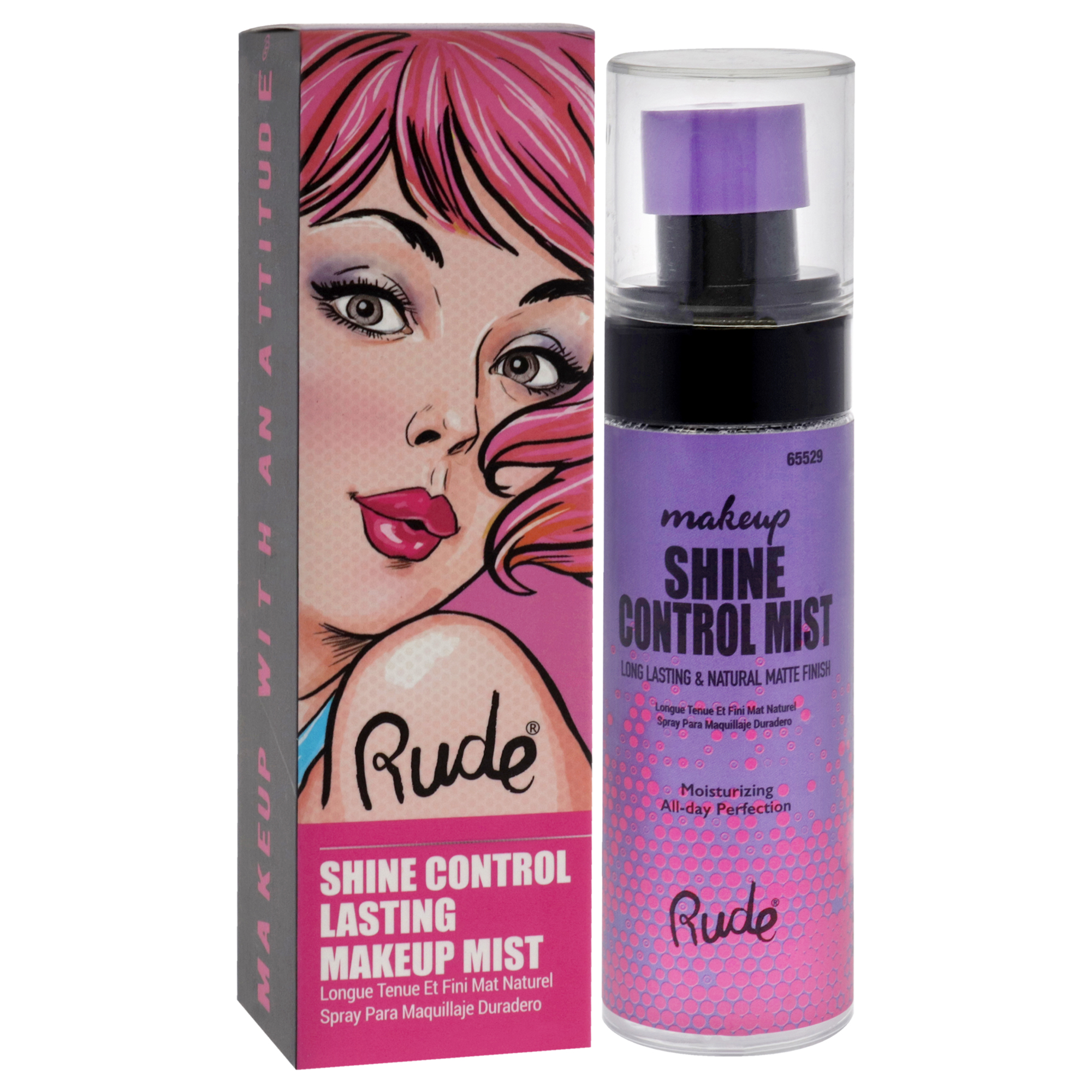 Foto 4 pulgar | Bruma De Maquillaje Rude Cosmetics Shine Control De Larga Duración Para Mujer - Venta Internacional.