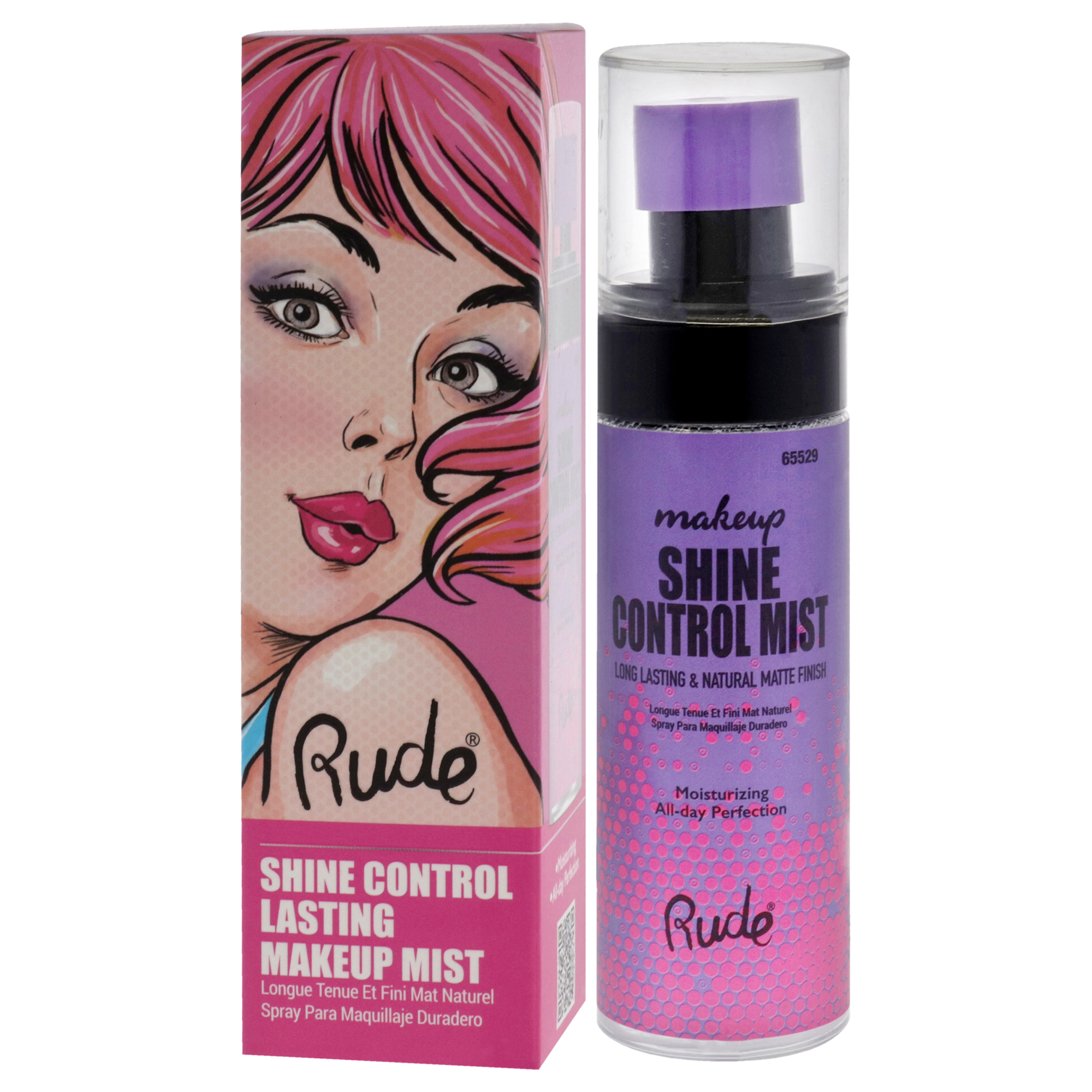 Foto 5 pulgar | Bruma De Maquillaje Rude Cosmetics Shine Control De Larga Duración Para Mujer - Venta Internacional.