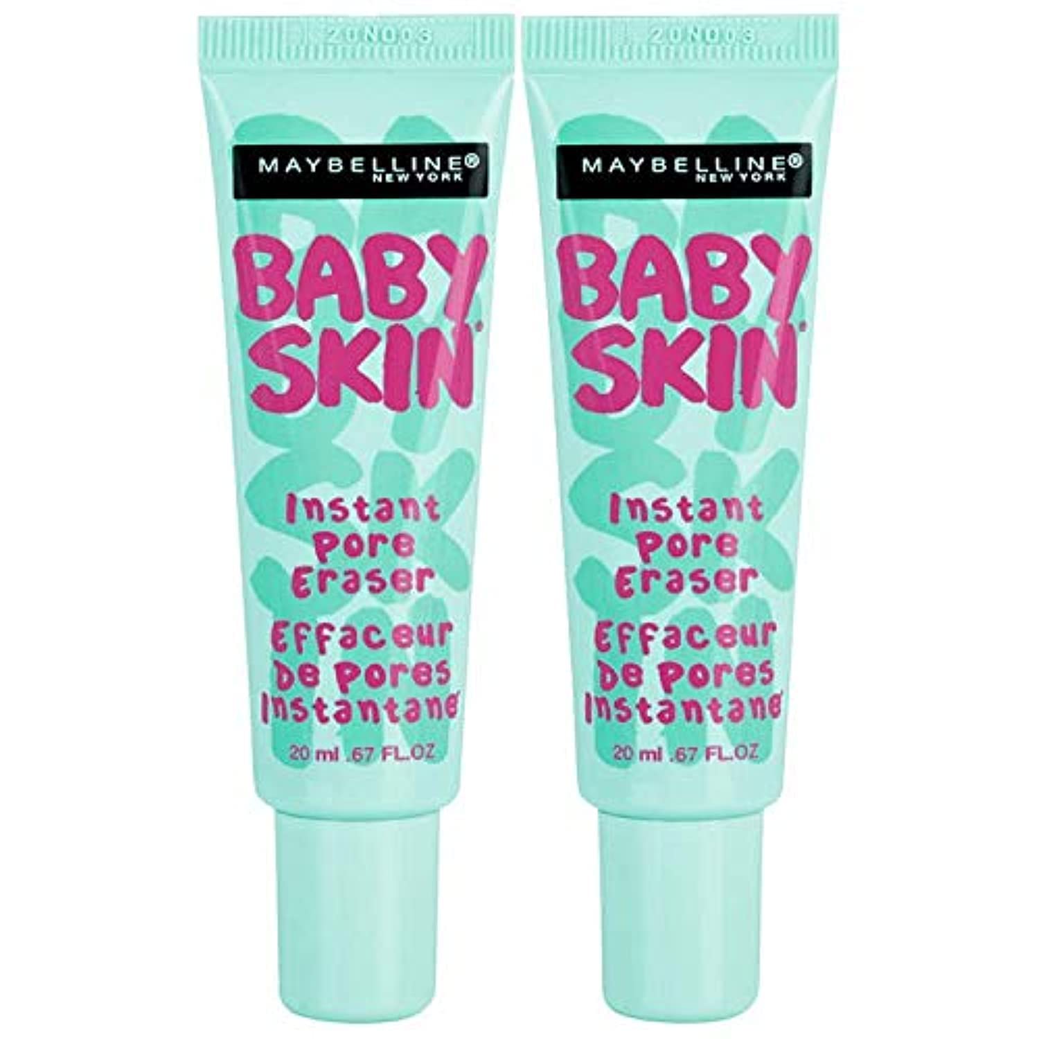 Primer Maybelline Baby Skin Transparente Paquete de 2 - Venta Internacional