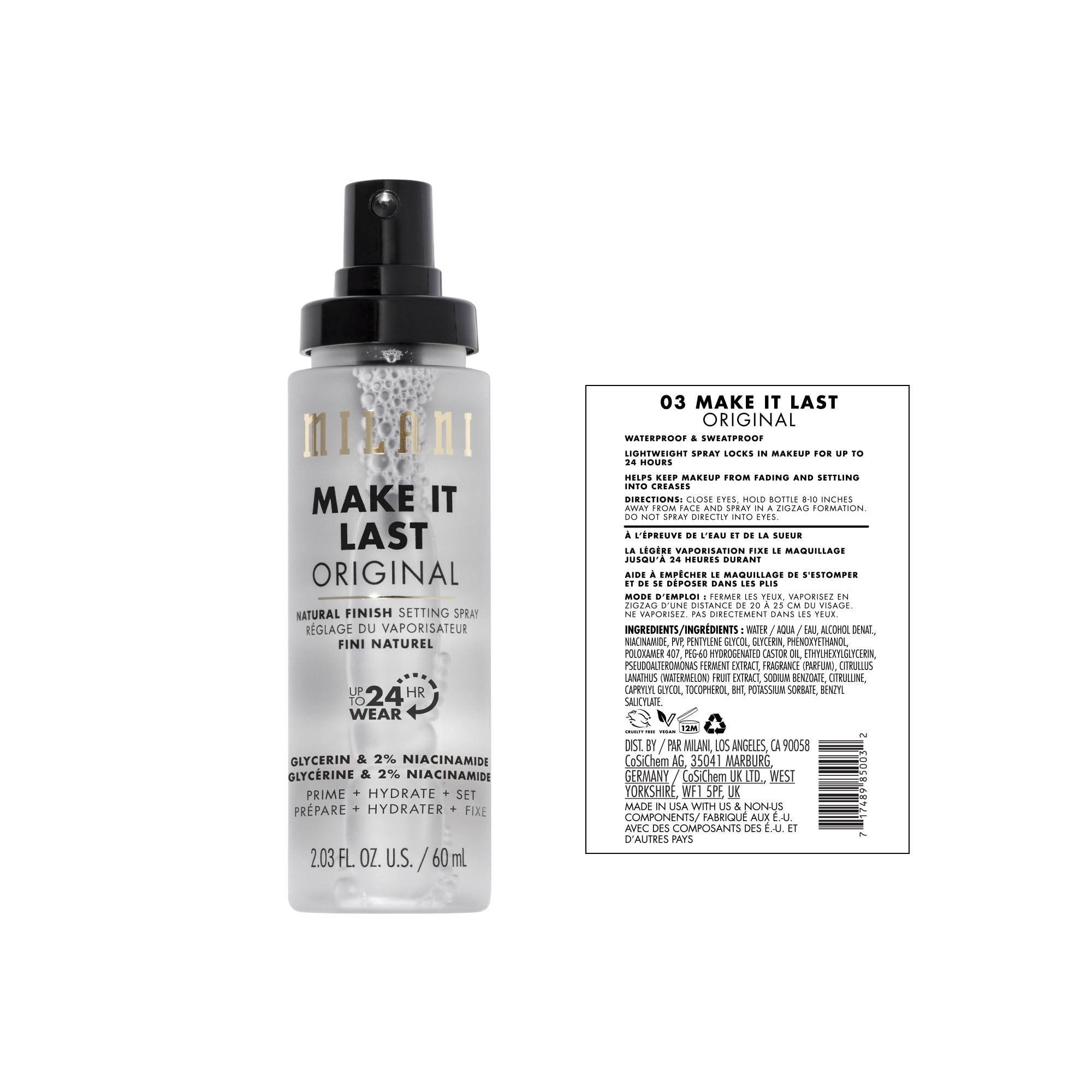 Foto 3 pulgar | Spray Fijador Milani Make It Last, Acabado Natural Original - Venta Internacional.