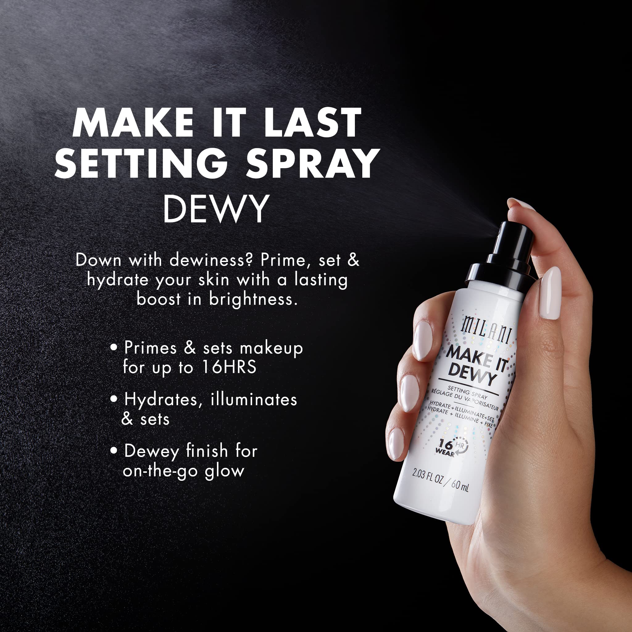 Foto 6 | Spray Fijador De Maquillaje Milani Make It Last Original 3 En 1 - Venta Internacional.