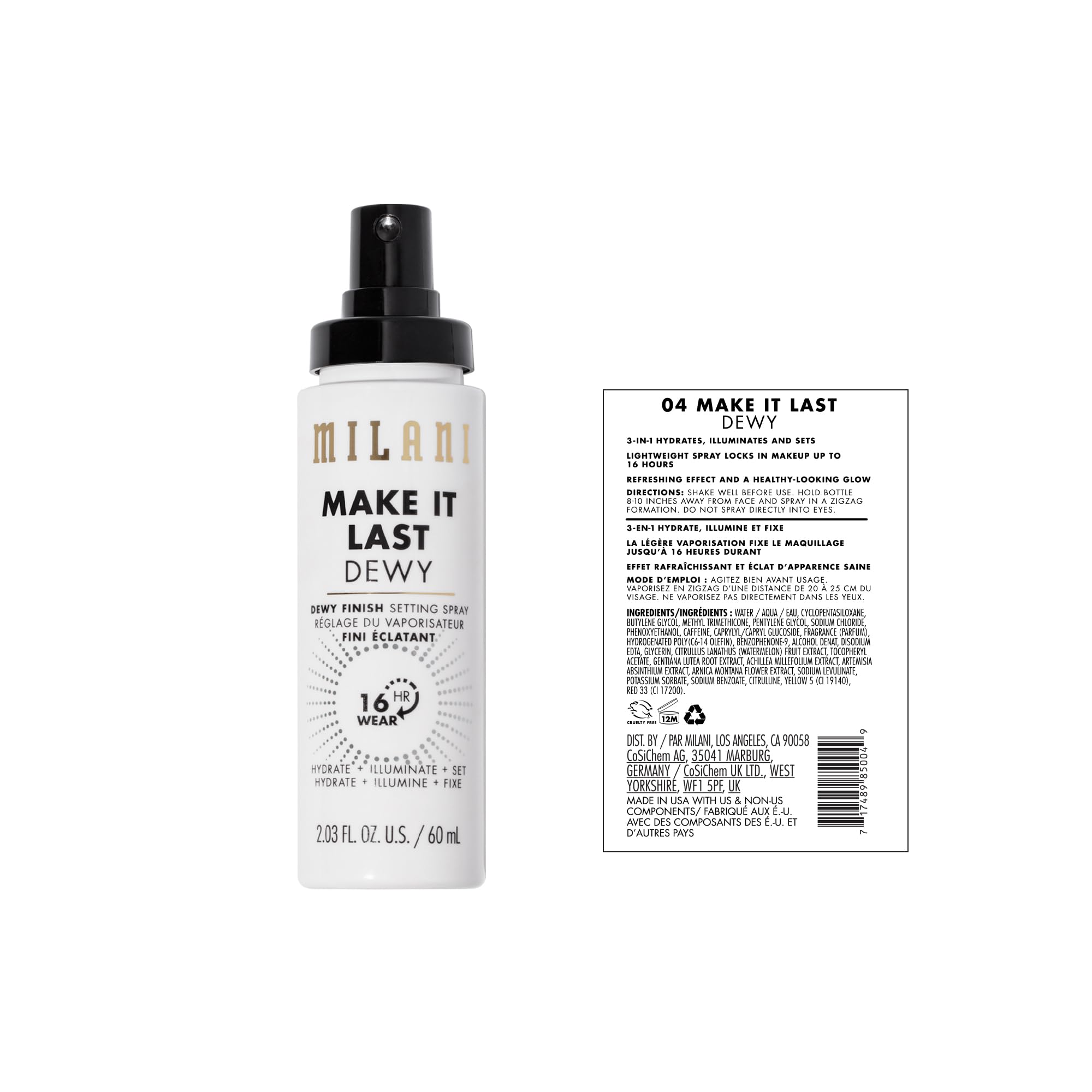Foto 7 | Spray Fijador Milani Make It Last Dewy 3 En 1, Paquete De 2 - Venta Internacional.