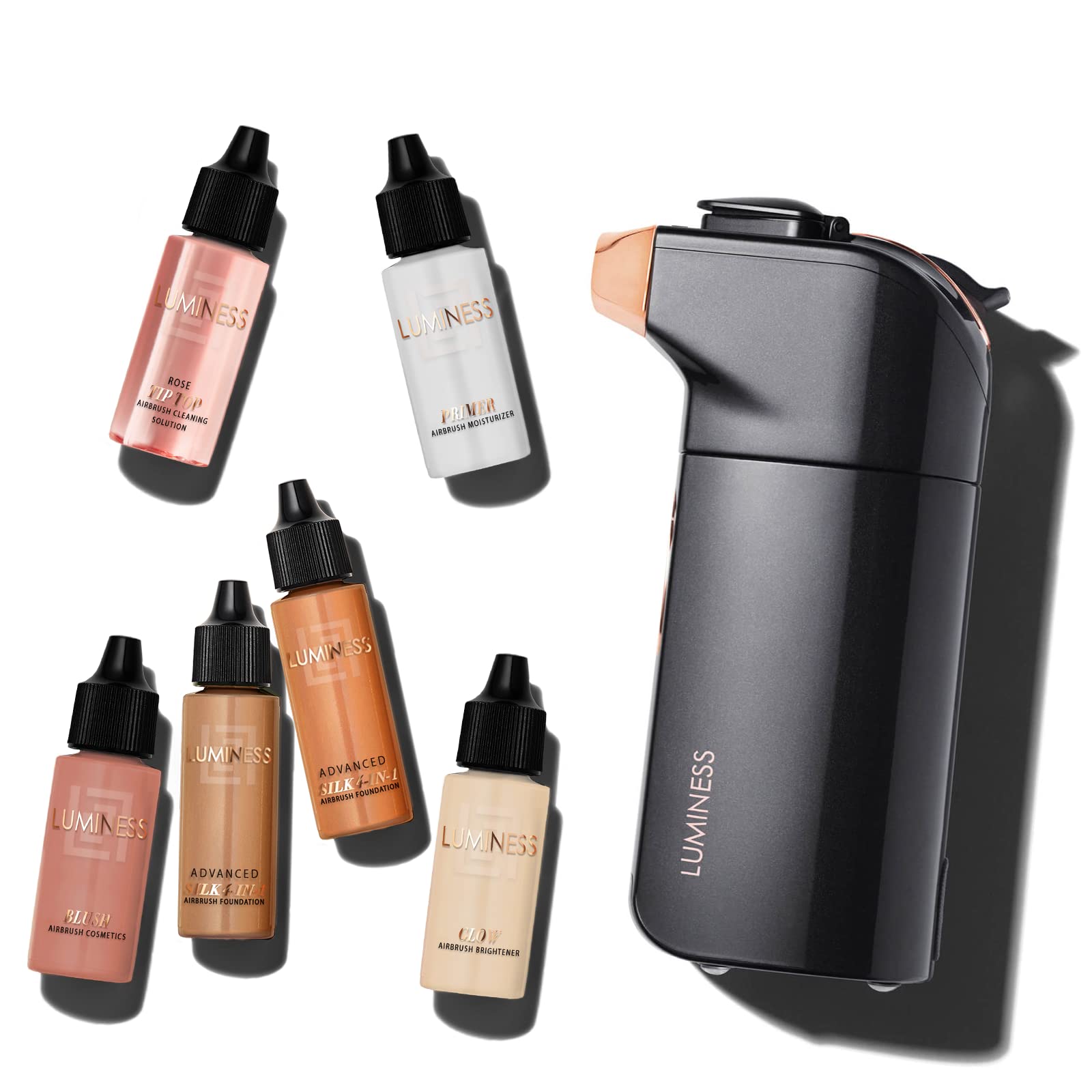 Sistema De Maquillaje Con Aerógrafo Luminess Breeze Duo Con Kit De 9 Piezas - Venta Internacional.