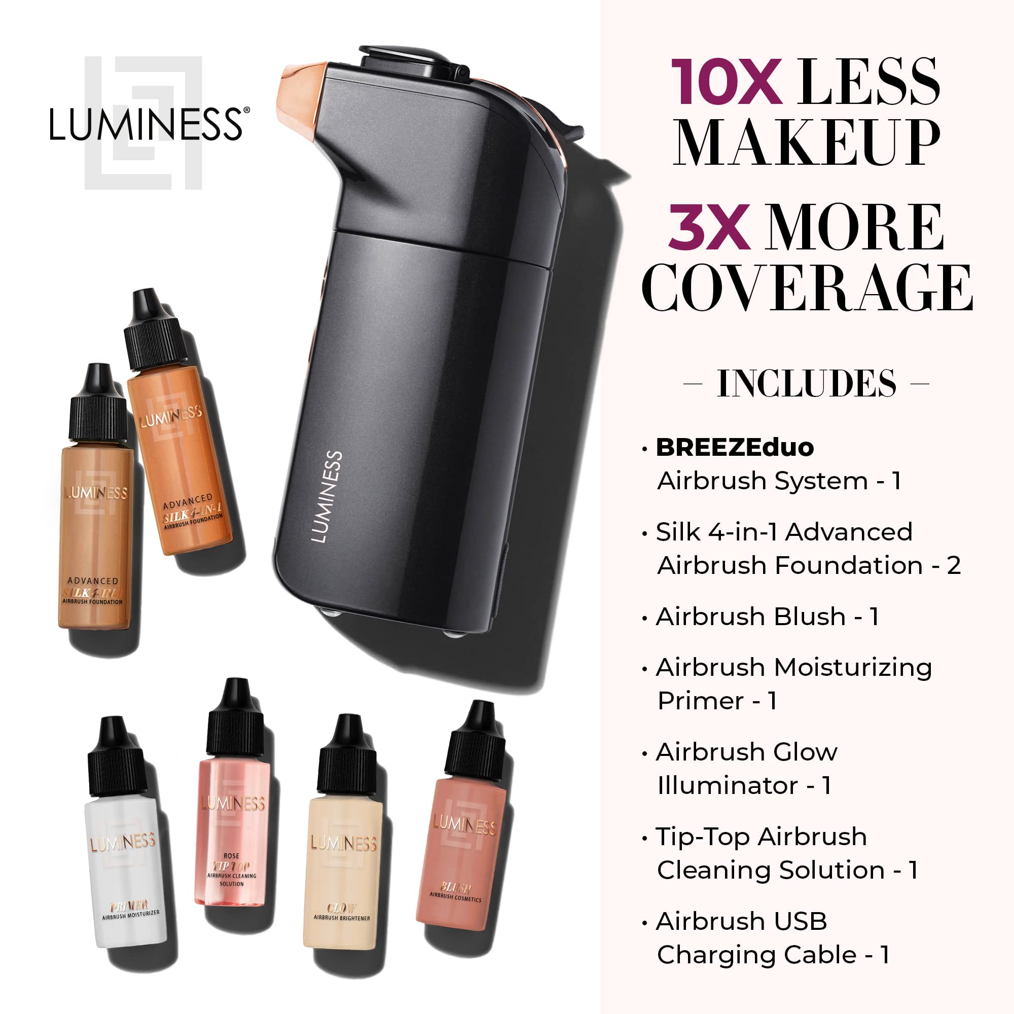 Foto 3 pulgar | Sistema De Maquillaje Con Aerógrafo Luminess Breeze Duo Con Kit De 9 Piezas - Venta Internacional.