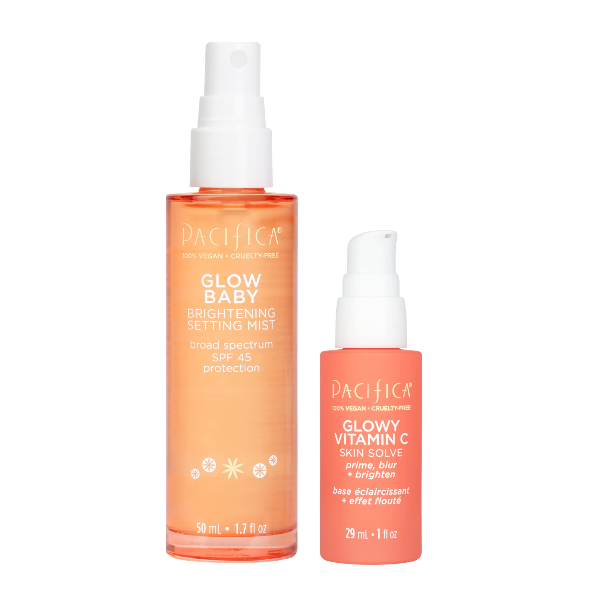 Foto 1 | Set De Cuidado De La Piel Pacifica Beauty Glow Baby Con Bruma Fijadora Y Spf45 - Venta Internacional.
