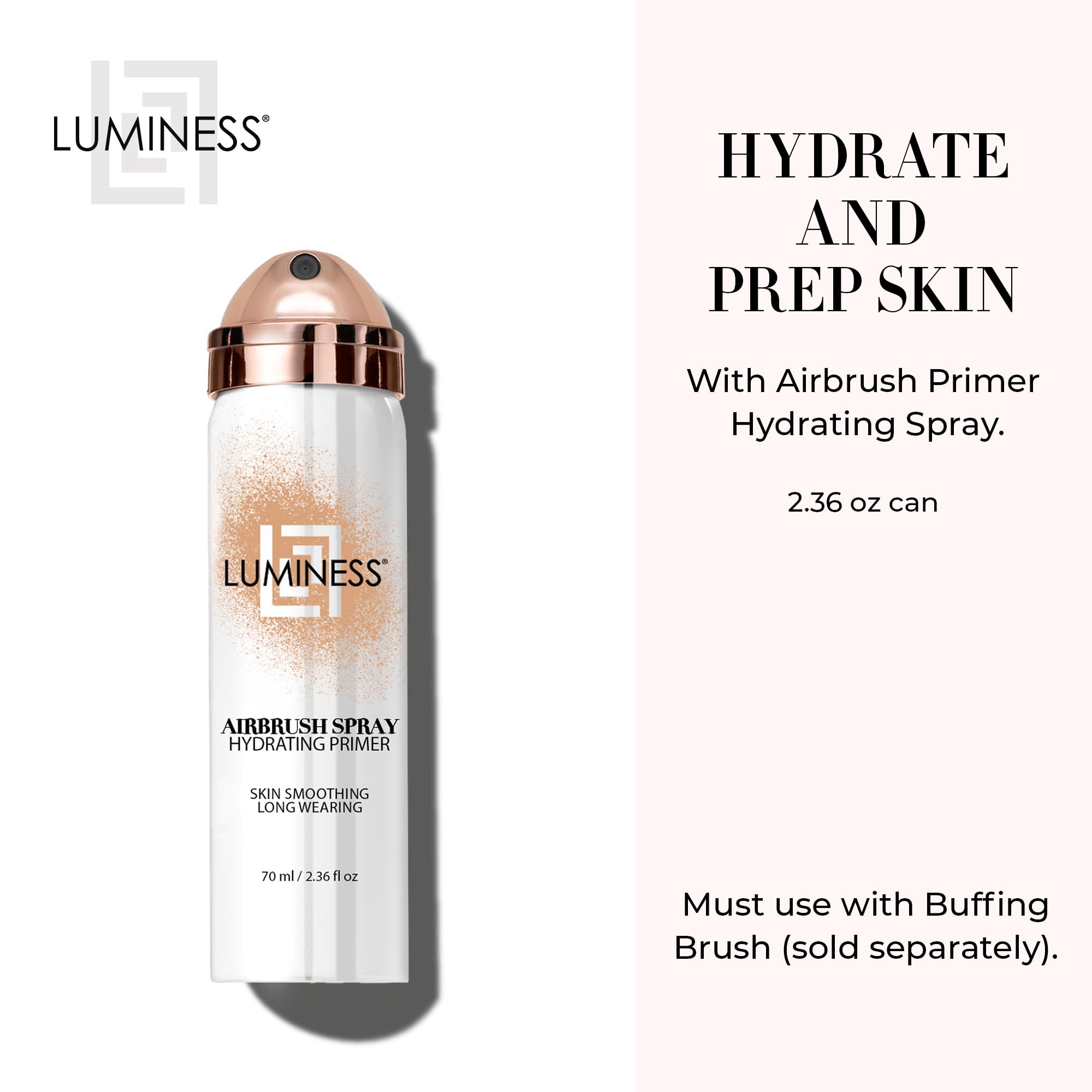 Foto 2 | Primer Spray Con Aerógrafo Luminess, Hidratante, 50 Ml, Con Seda Y Ácido - Venta Internacional.