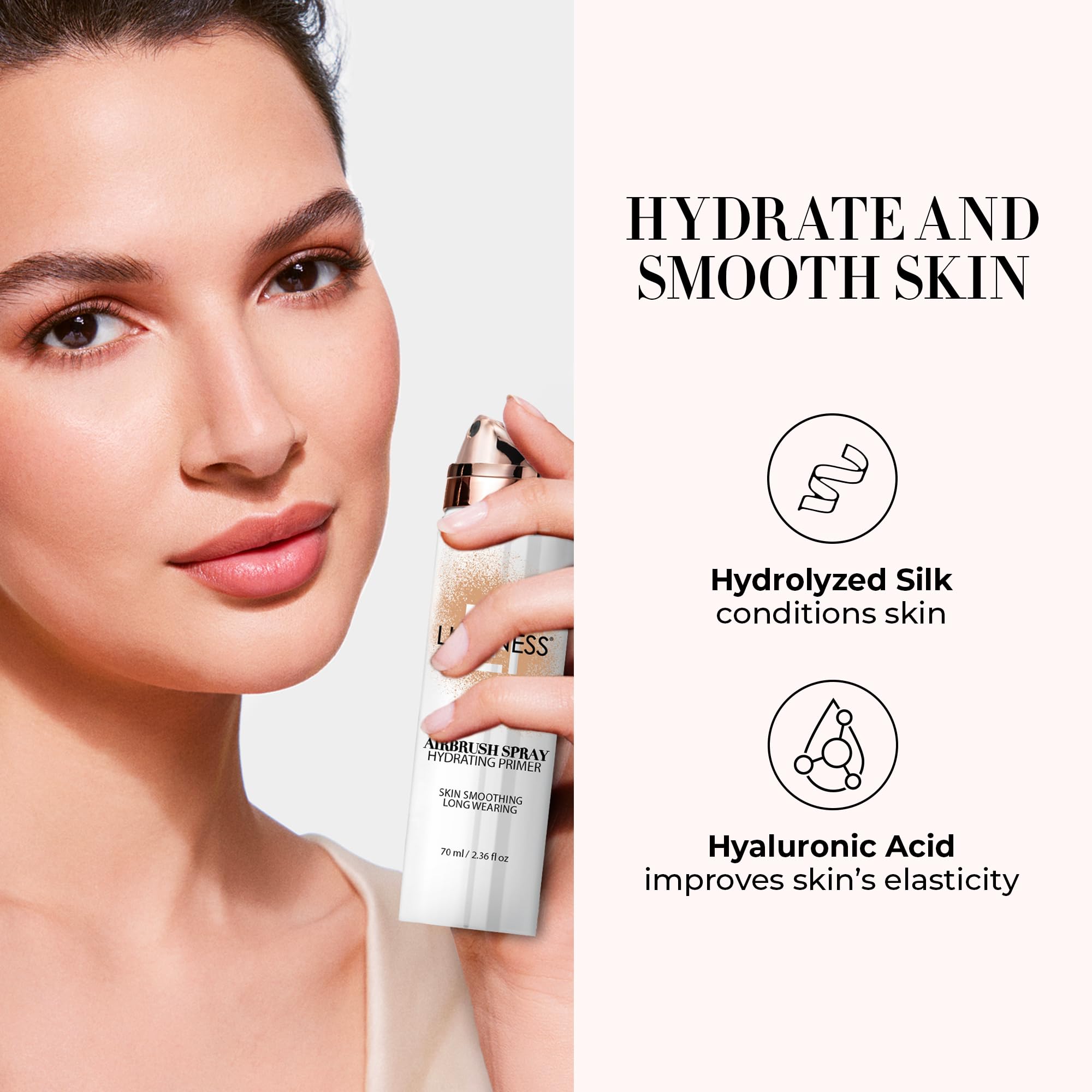Foto 4 pulgar | Primer Spray Con Aerógrafo Luminess, Hidratante, 50 Ml, Con Seda Y Ácido - Venta Internacional.