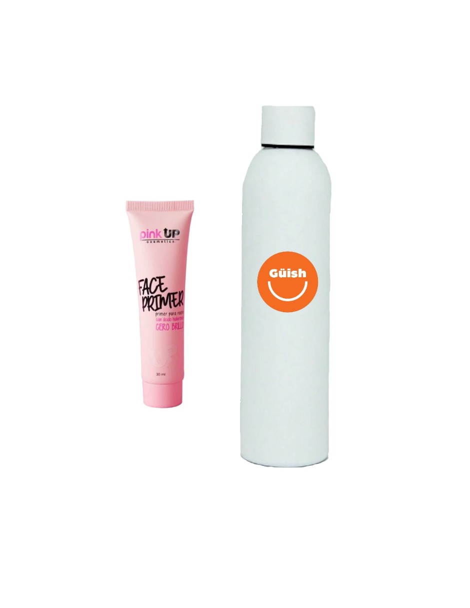 Pink Up Primer De Rostro Matificante + Termo De Agua Güish