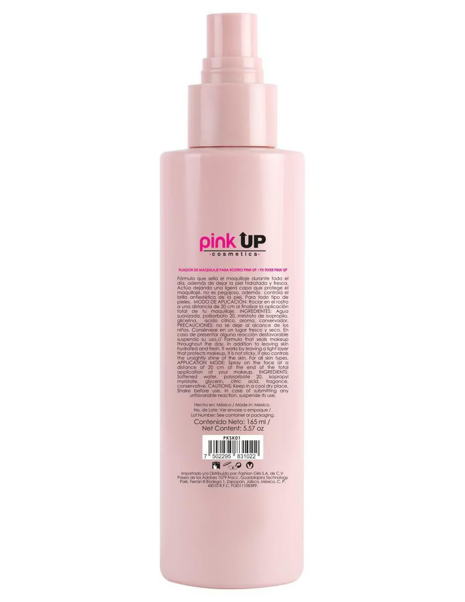 Foto 4 pulgar | Fijador De Maquillaje Pink Up Fx Larga Duración + Termo De Agua Güish