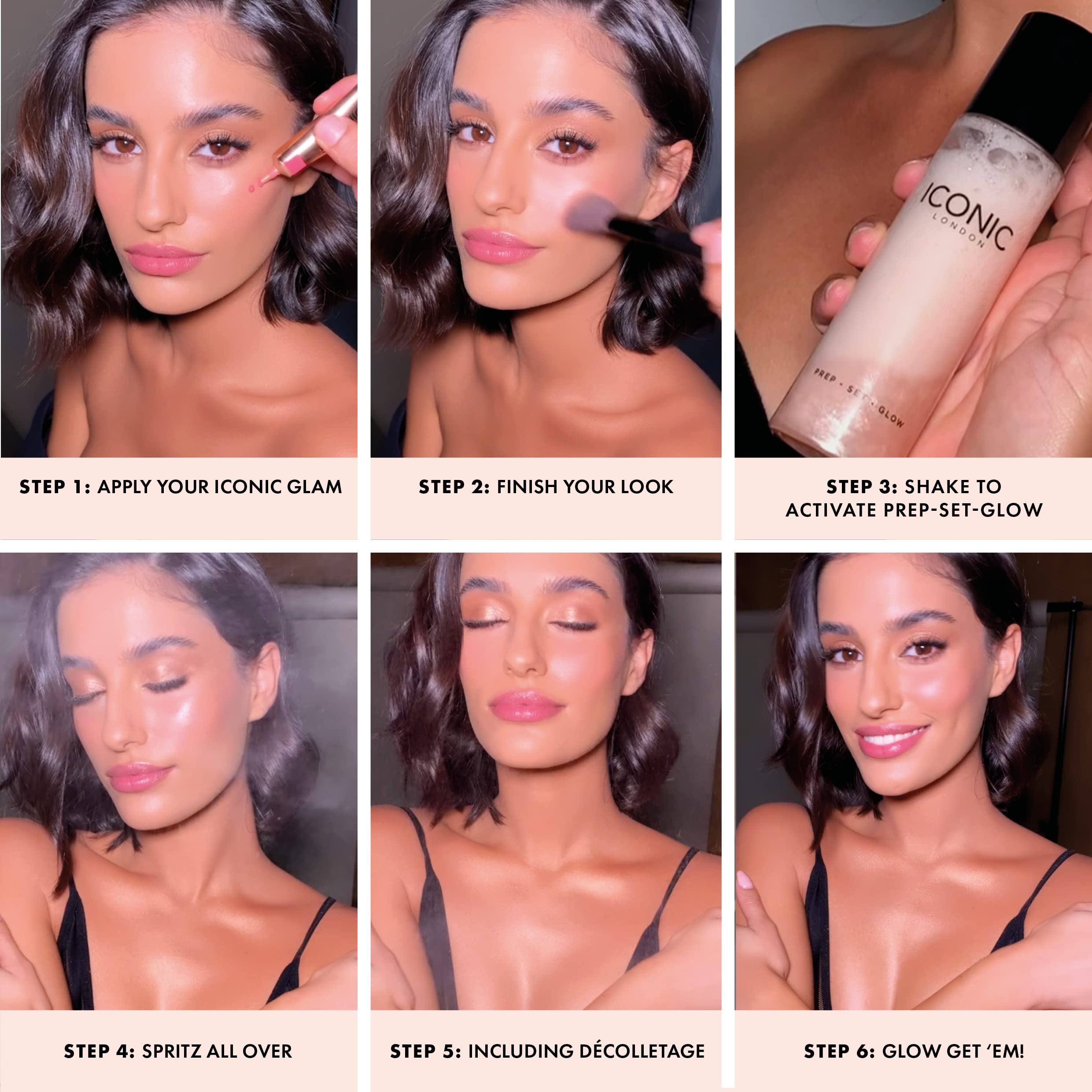 Foto 6 | Spray Hidratante Iconic London Prep-set-glow De 120 Ml, Libre De Crueldad Animal - Venta Internacional.