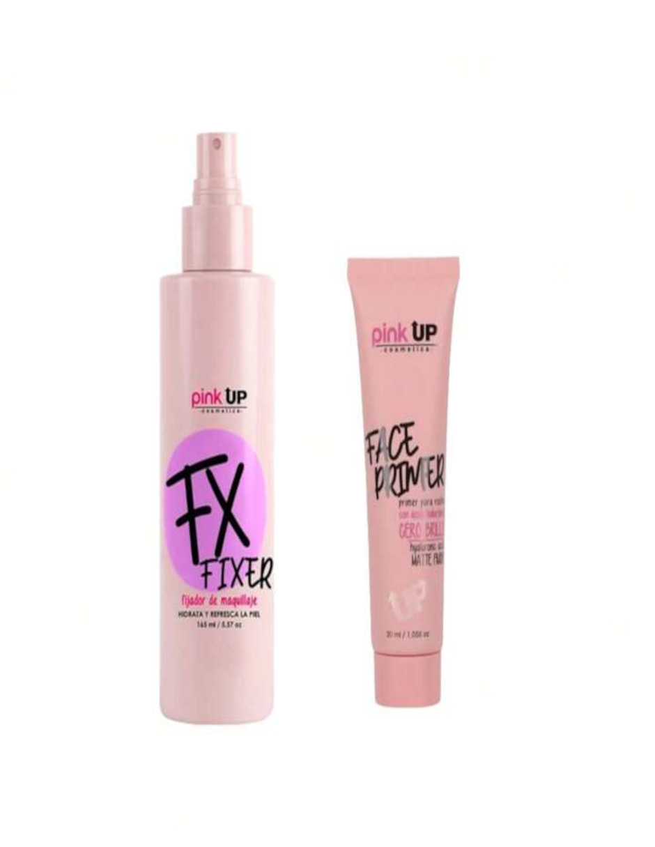 Foto 3 pulgar | Fijador De Maquillaje Fx Pink Up + Face Primer + Termo Güish Gratis