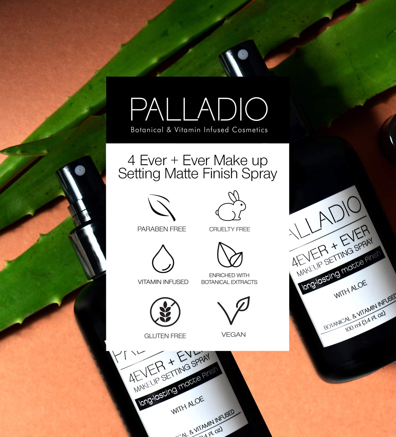 Foto 3 pulgar | Spray Fijador De Maquillaje Palladio 4 Ever And Ever 100 Ml - Venta Internacional.