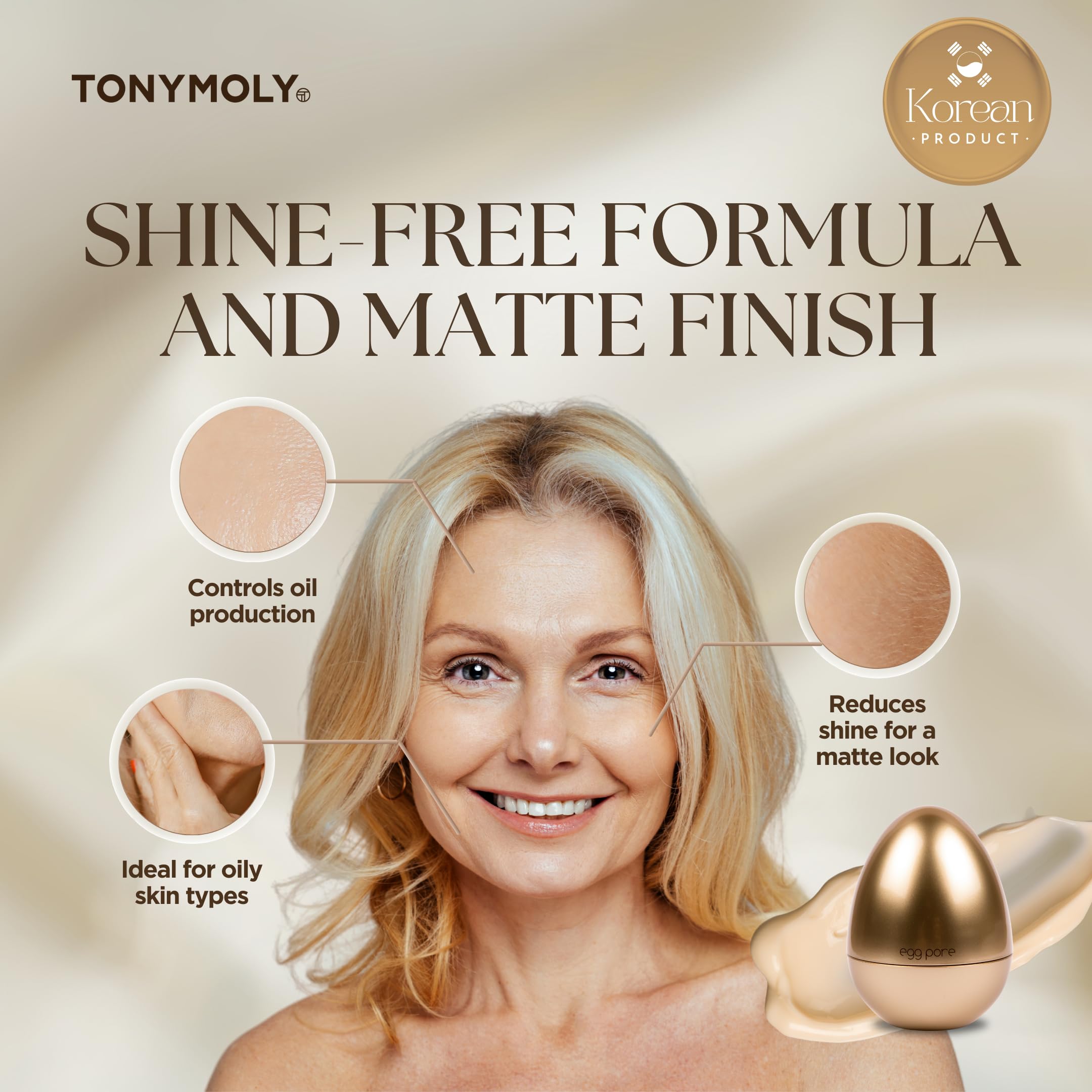 Foto 3 | Primer De Maquillaje Tonymoly Egg Pore Hidratante Suave Y Suavizante - Venta Internacional.