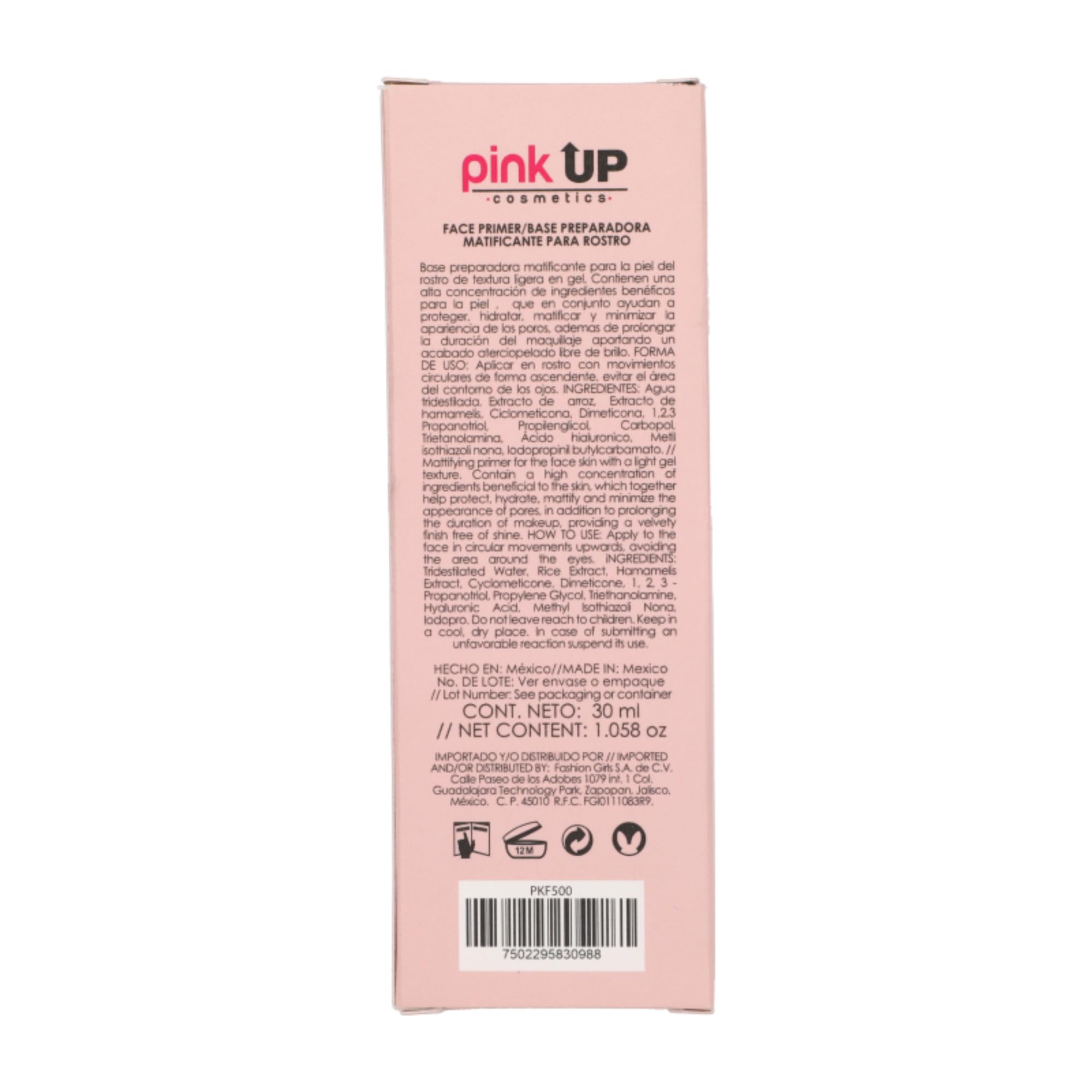 Foto 8 pulgar | Imprimador Facial Pink Up Pkf500, Acabado Mate, Hidratante, 30 Ml - Venta Internacional.