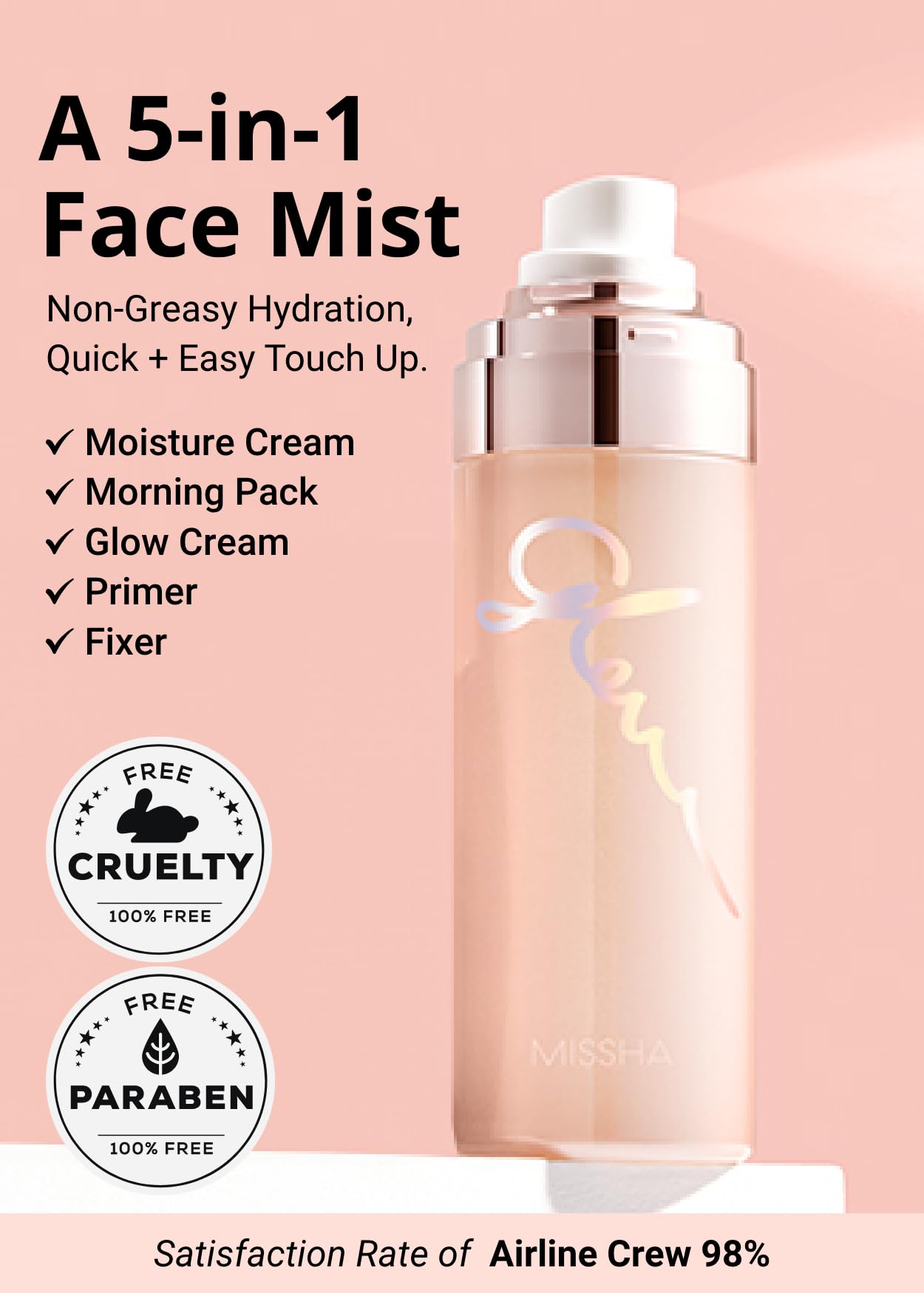 Foto 4 pulgar | Bálsamo Hidratante Para Llevar Mist Missha Glow, 4 En 1, 100 Ml - Venta Internacional.