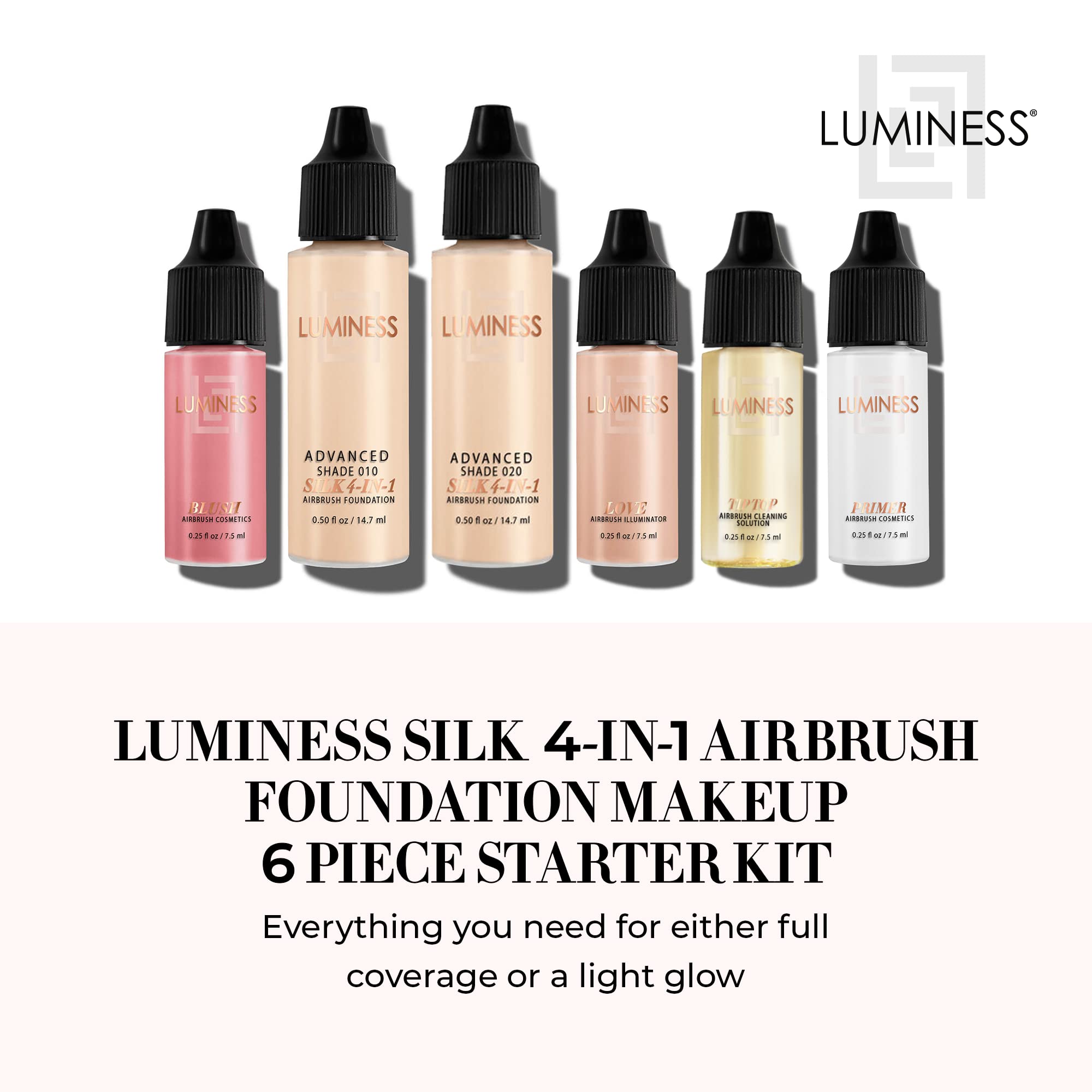 Foto 3 pulgar | Base De Maquillaje Para Principiantes Luminess Silk 4 En 1 Con Aerógrafo - Venta Internacional.