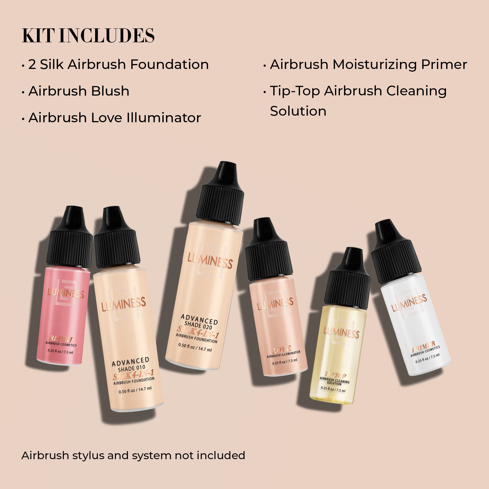 Foto 4 pulgar | Base De Maquillaje Para Principiantes Luminess Silk 4 En 1 Con Aerógrafo - Venta Internacional.