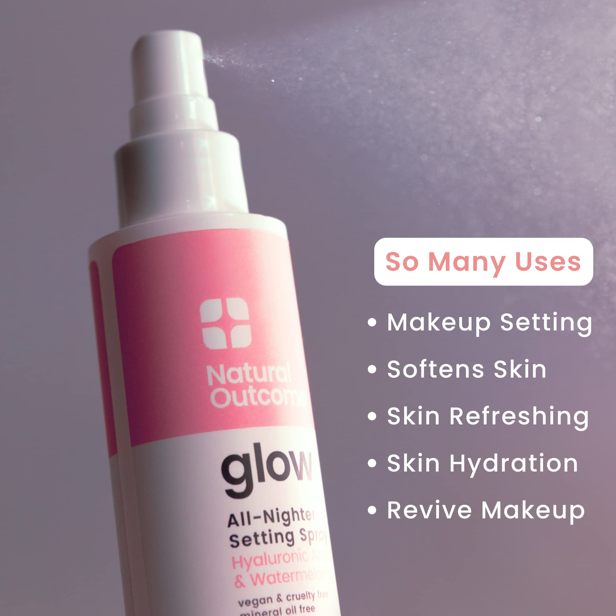 Foto 7 pulgar | Spray Fijador De Maquillaje Natural Outcome Glow All Night 120 Ml - Venta Internacional.