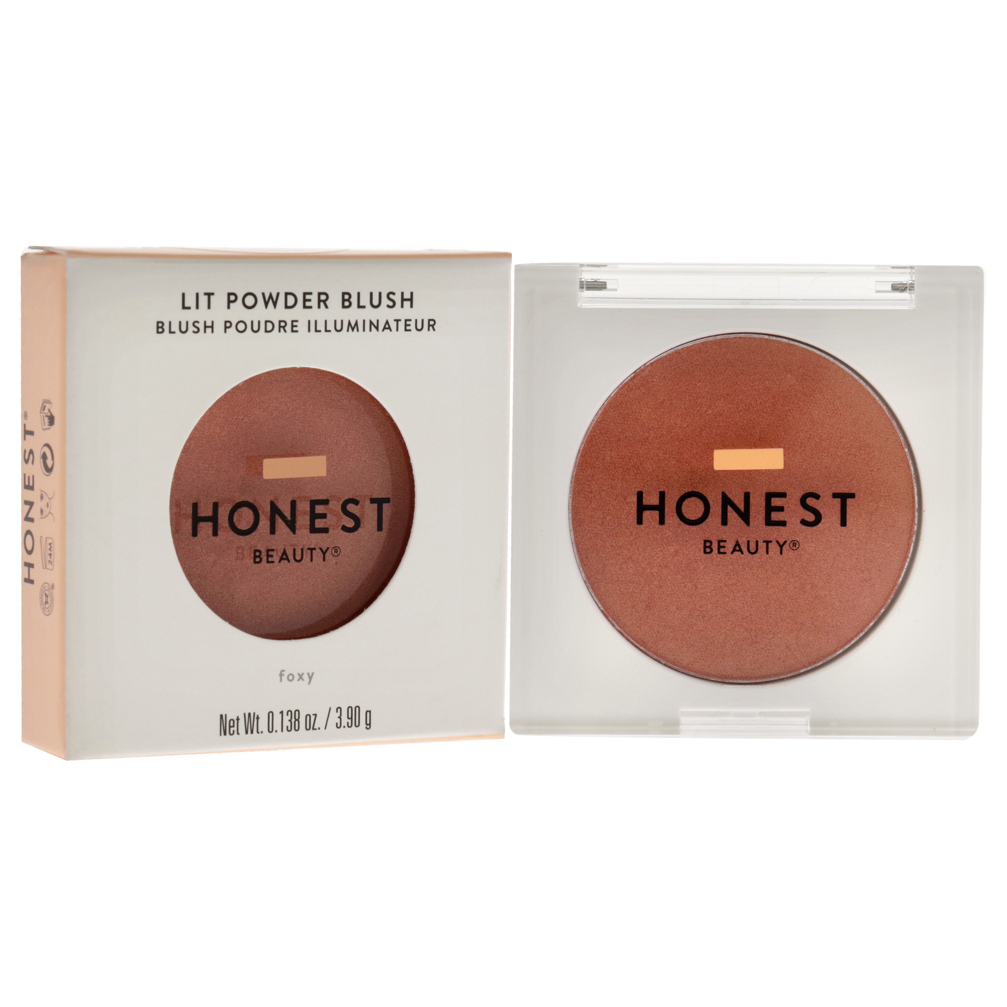 Foto 4 pulgar | Honest Lit Powder Blush - Foxy For Women 0.138 Oz Blush