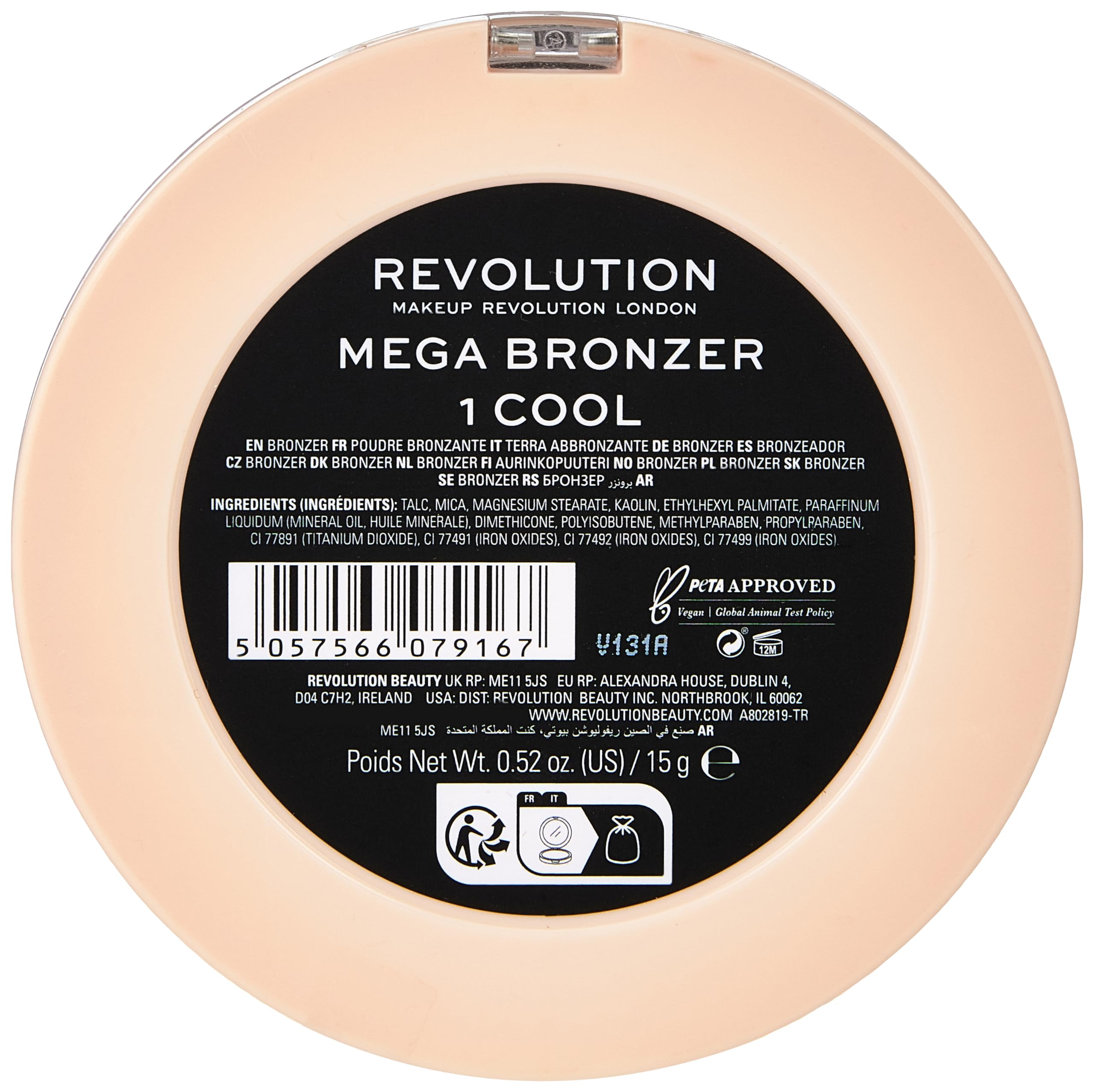 Foto 4 pulgar | Bronzer Makeup Revolution Mega Powder Matte, 15 G, Vegano - Venta Internacional.