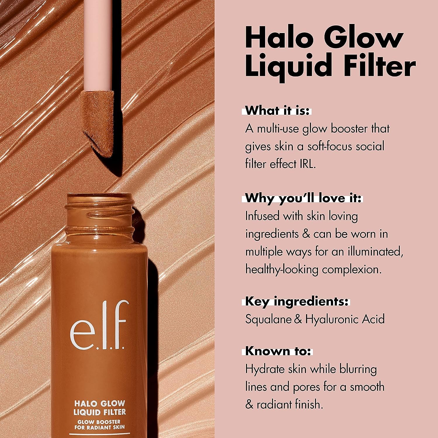 Foto 4 pulgar | Filtro Líquido Complexion Booster E.l.f. Halo Glow, 30 Ml - Venta Internacional.