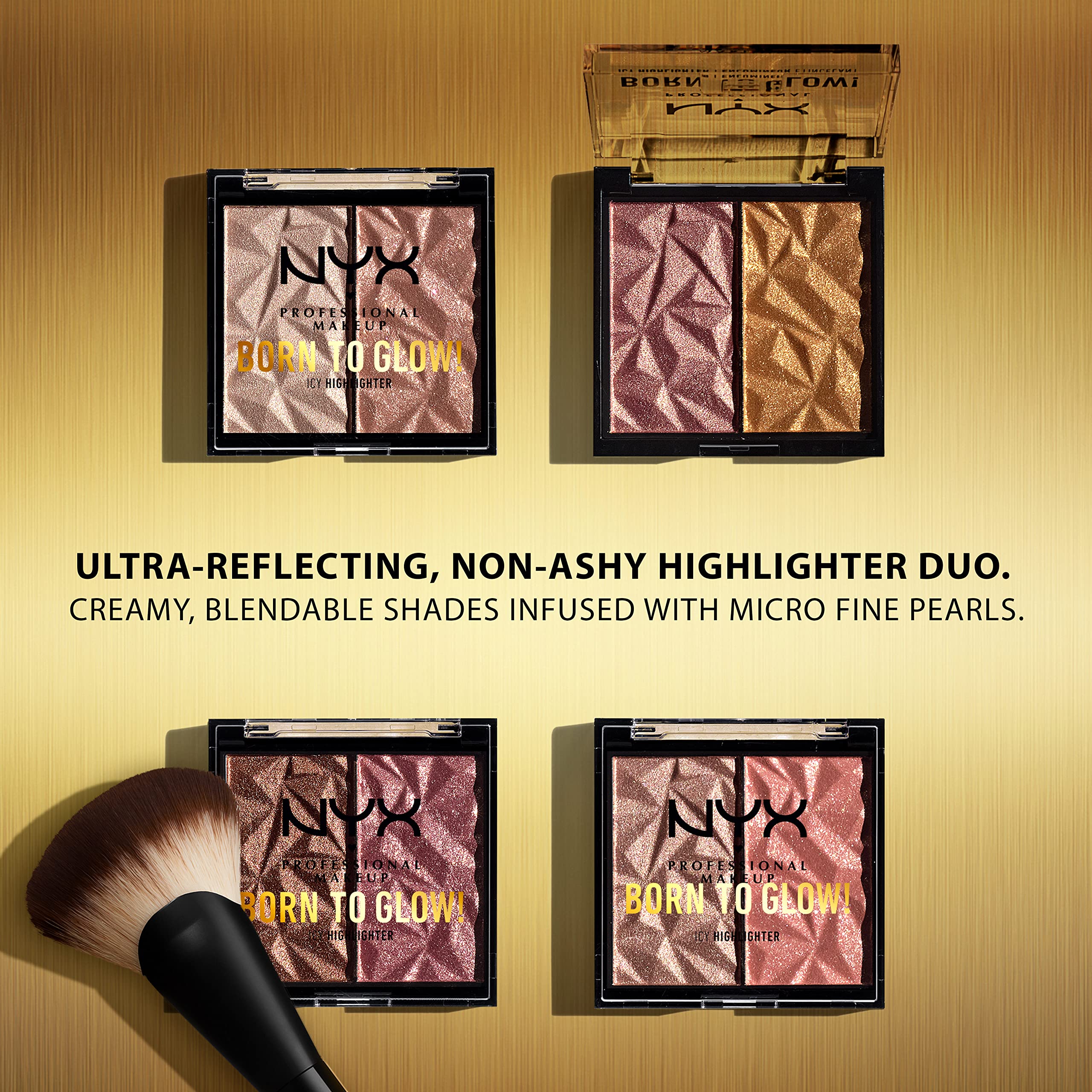 Foto 3 pulgar | Iluminador Nyx Professional Makeup Born To Glow Icy Duo - Venta Internacional.
