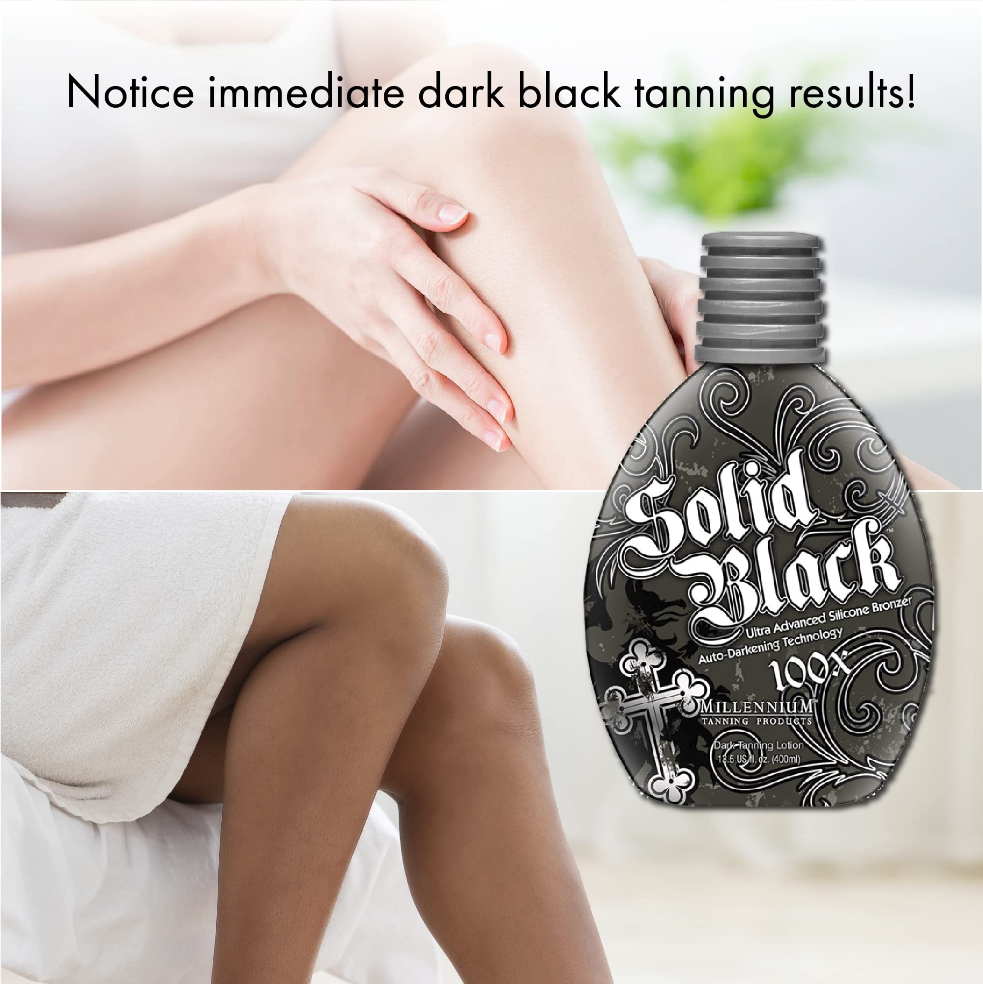 Foto 5 pulgar | Loción Bronceadora Millennium Tanning Solid Black 100 X 400 Ml - Venta Internacional.