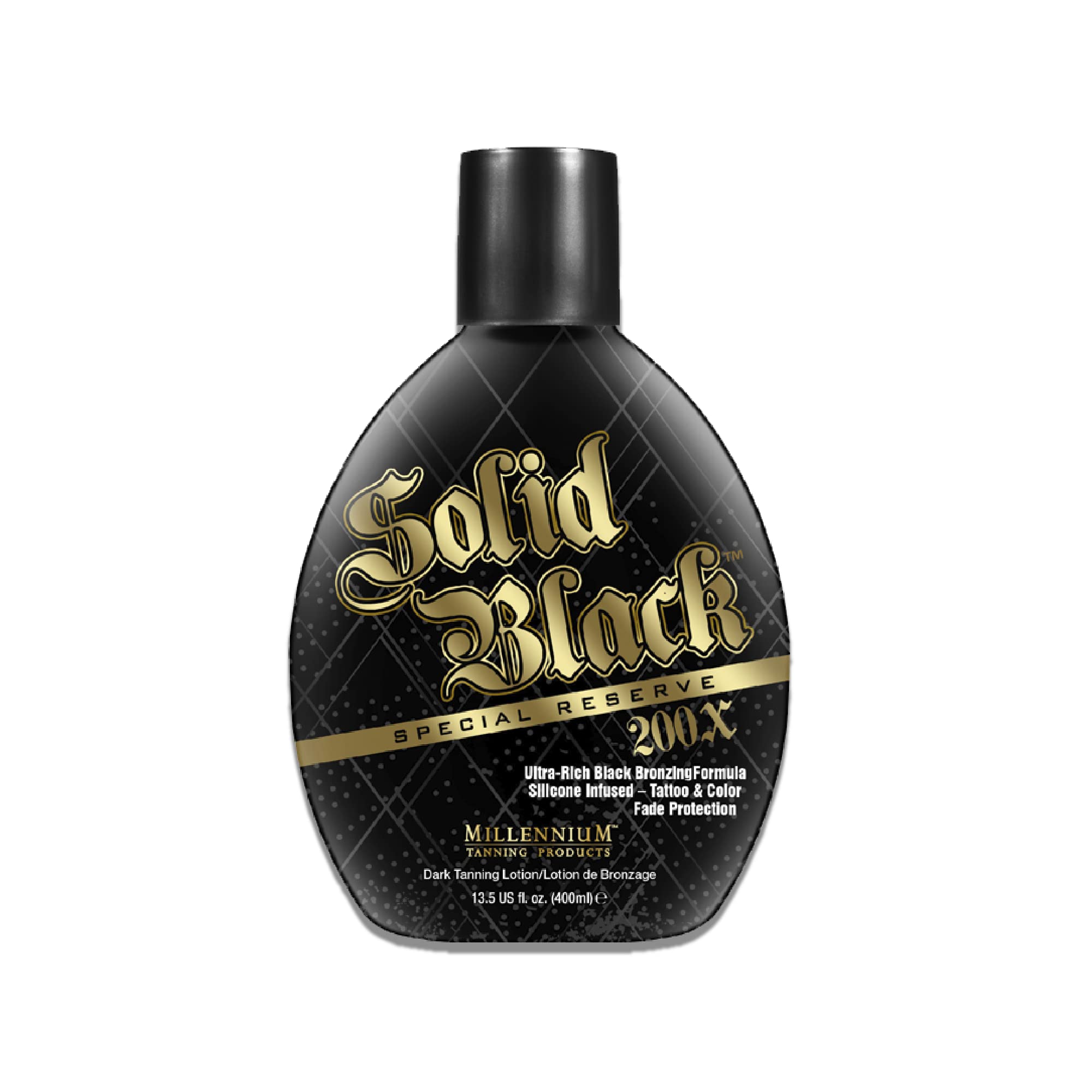 Loción Bronceadora Millennium Tanning Solid Black Special Reserve - Venta Internacional.