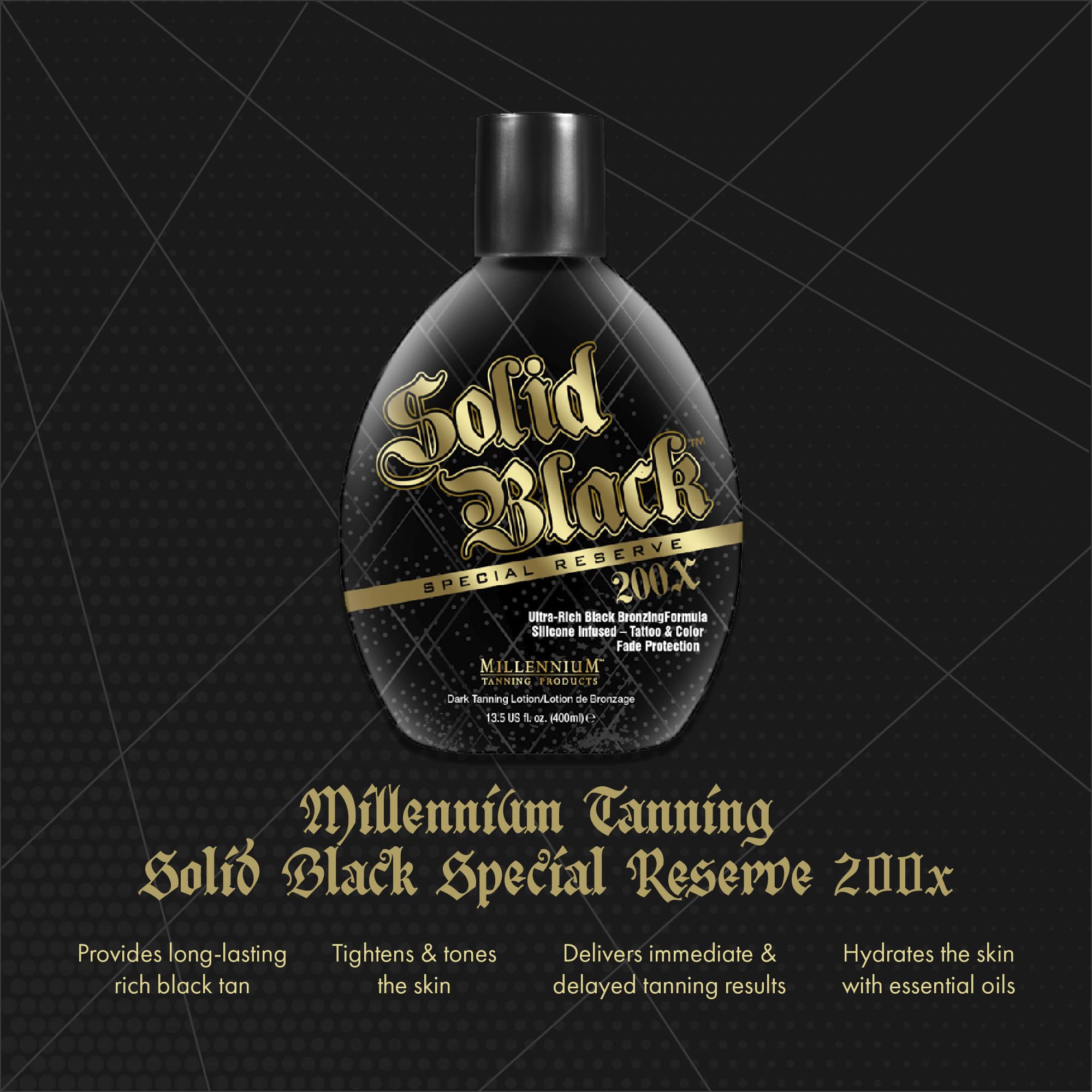 Foto 2 | Loción Bronceadora Millennium Tanning Solid Black Special Reserve - Venta Internacional.