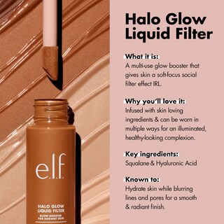 Foto 3 | Filtro Líquido Complexion Booster E.l.f. Halo Glow 6 Bronceado/profundo - Venta Internacional.